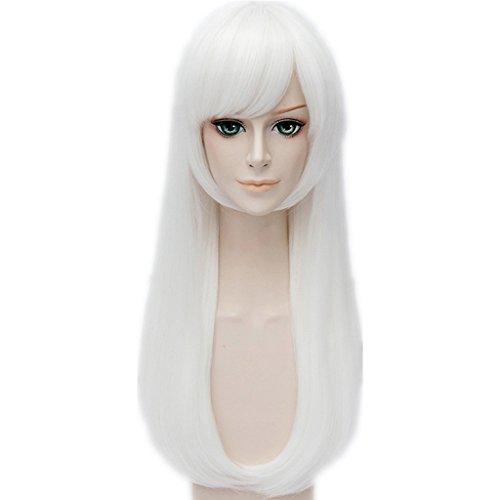 MSHUI MSHUI Kantai Collection Kancolle Fleet shimakaze White Wig Long Straight Hair