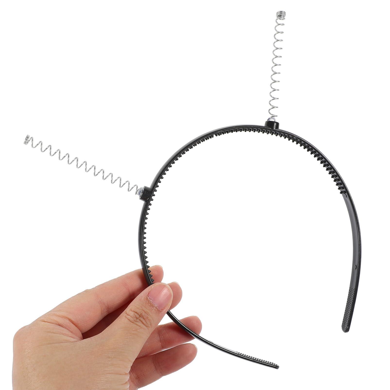 Didiseaon Didiseaon 6pcs Alien Antenna Headband Martian Alien Head Boppers Black Spring Hairband DIY Teeth Comb Headband Hair Band Making Craft Supplies