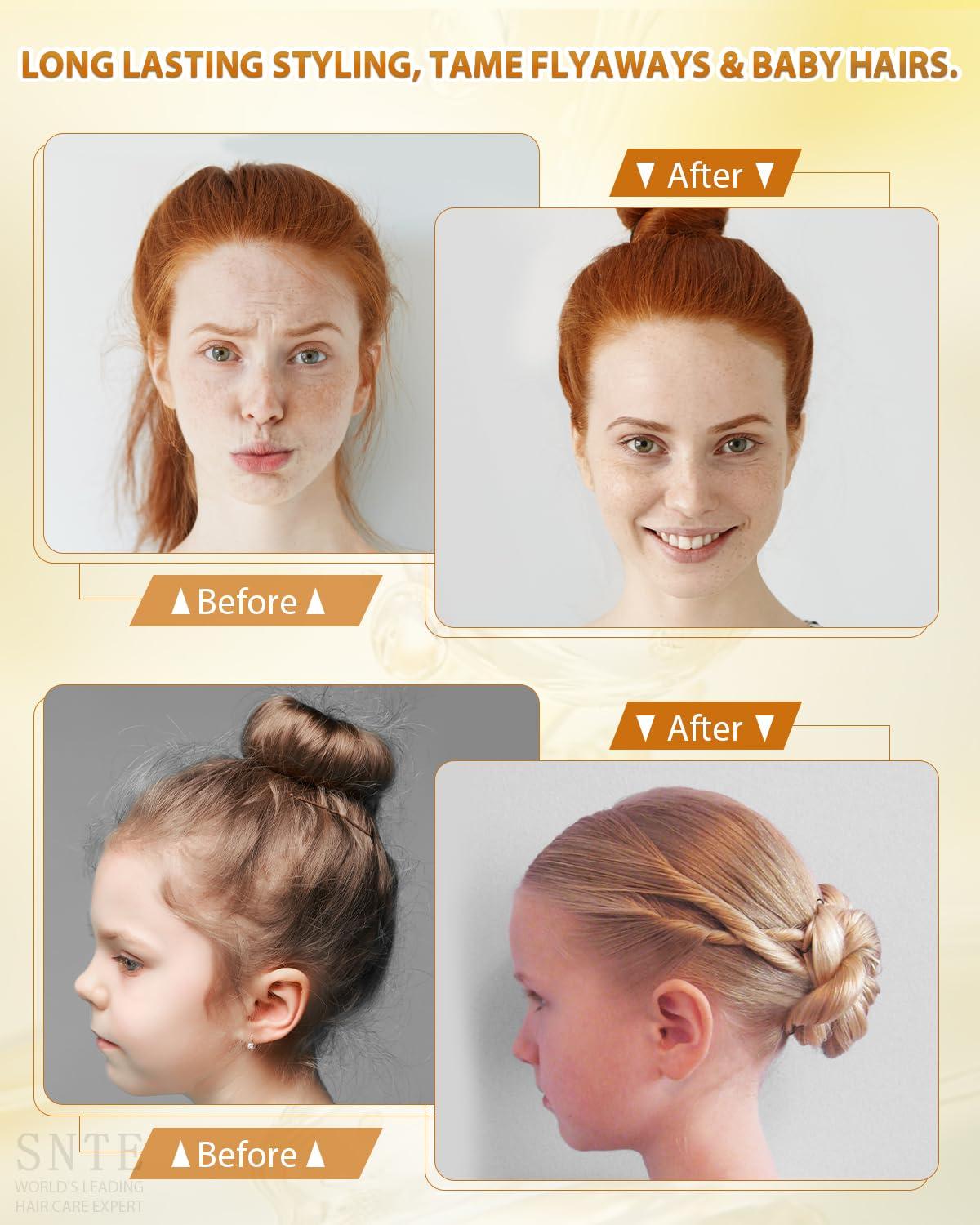 Samnyte Hair Wax Stick, 3PCS-Wax Stick For Hair Slick Stick, Slick Back Stick Hair Stick Wax Edge Frizz No-white Chips & No-Residue & No-Greasy & Easy to Absorb 2.7 Oz