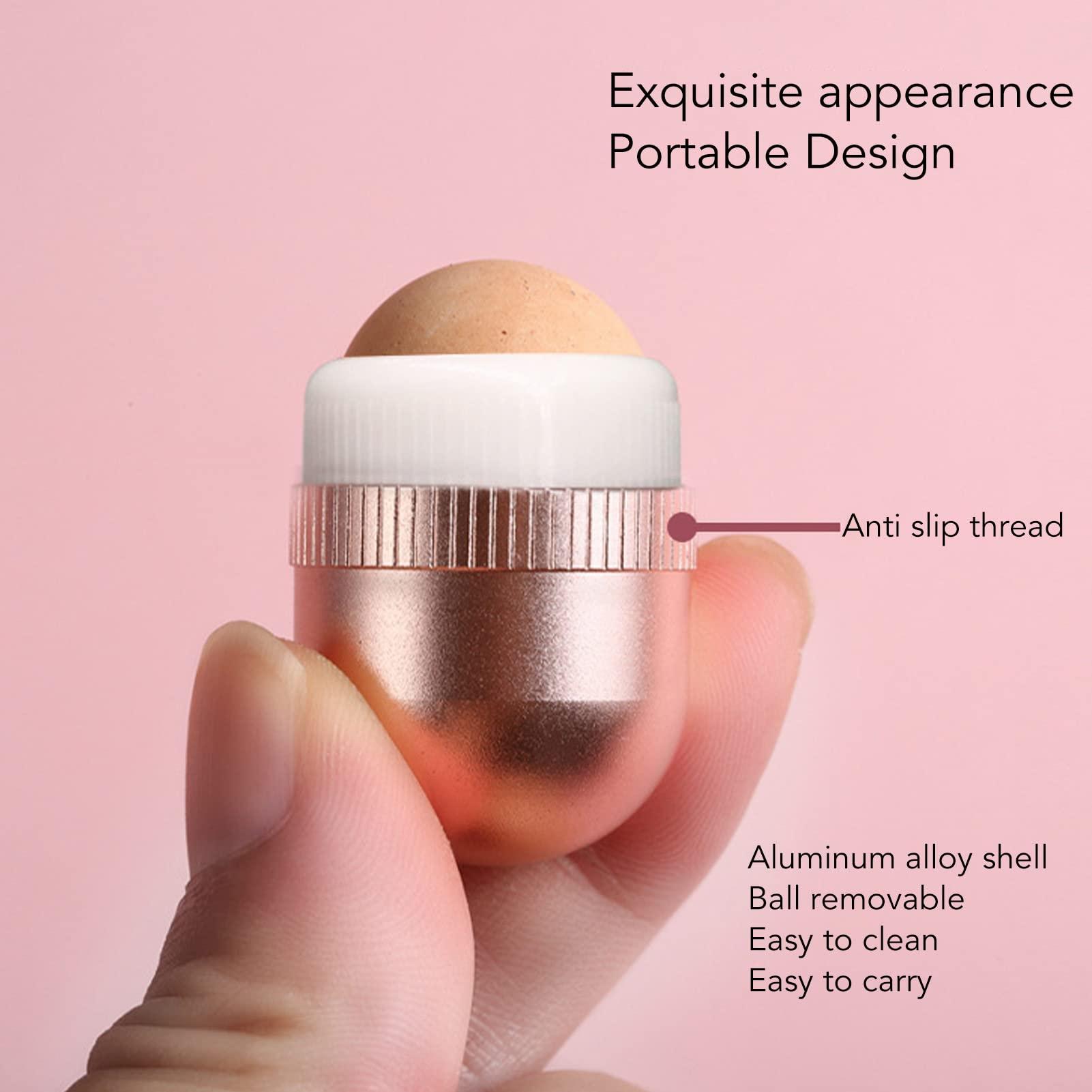 Dioche Oil Absorbing Volcanic Roller, Face Roller Portable Reusable Oil Control Facial Care Tool for Oily Skin Face Makeup