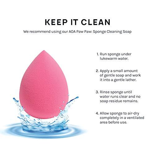 AOA STUDIO AOA Studio Collection makeup Sponge Set Latex Free and High-definition Set of 6 makeup Wonder blender For Powder Cream and Liquid, Super Soft Wonder Beauty Cosmetic