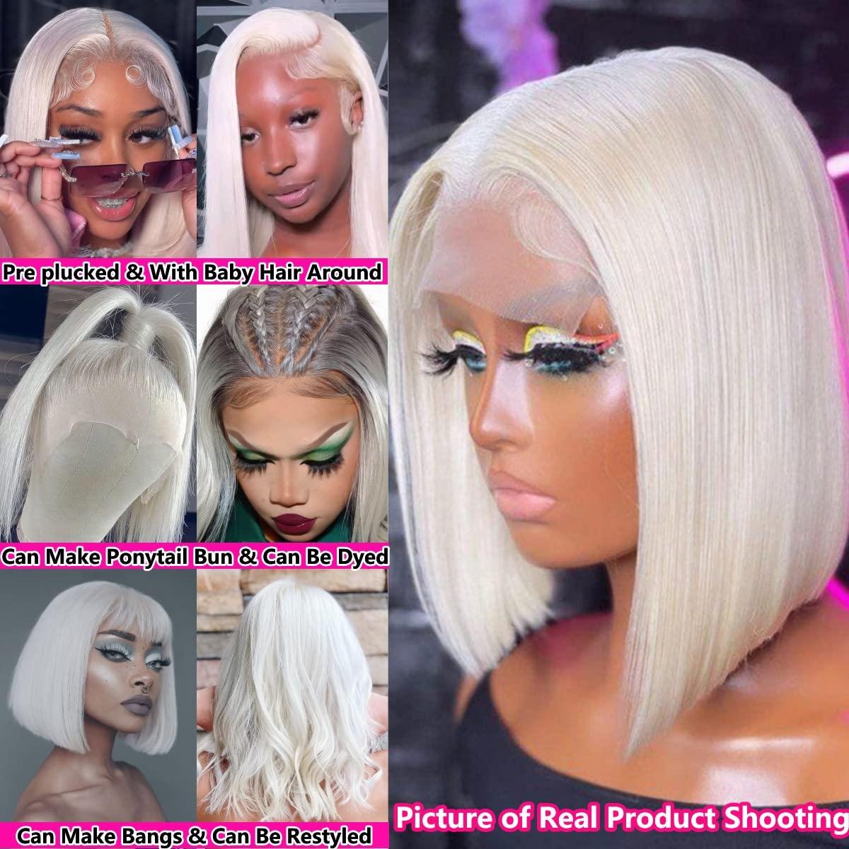 Ash blonde human hair bob wig best sale