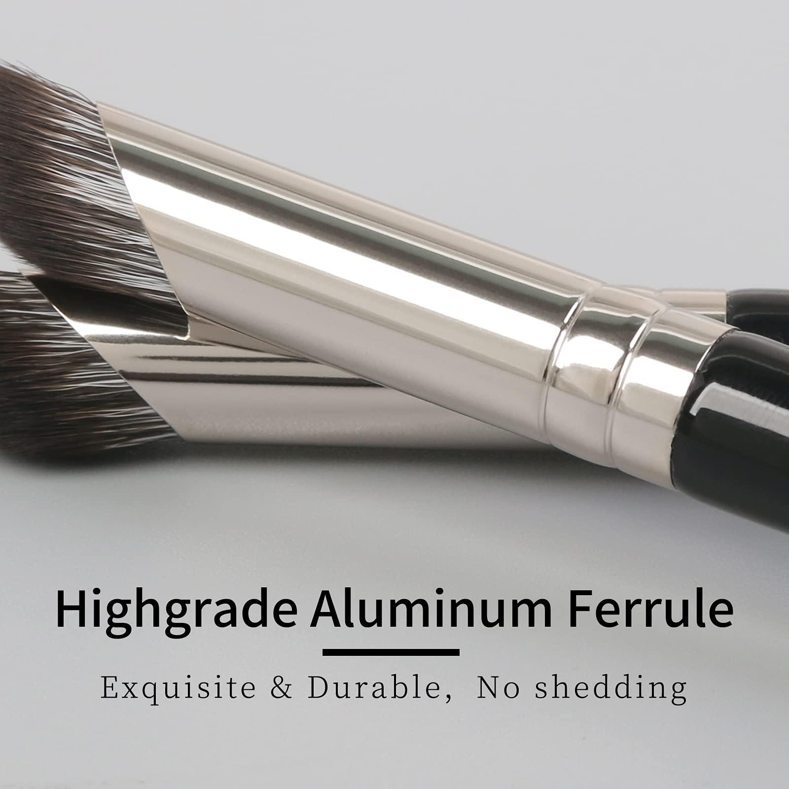 ENZO KEN ENZO KEN Small Nose Contour Brush, Angled Concealer Brush Under Eye, Concealer Brush, Angle Concealer Brush, Small Concealer Brushes, Contour Nose Brush, Concealer Angled Brush - Black, 8M01