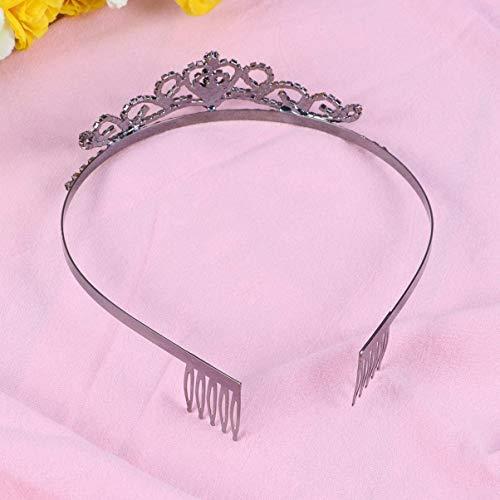 NCRD NCRD Queen Crown, Alloy Crowns Princess Crown Bridal Crowns Tiaras for Women Girls Bridal Wedding Prom Birthday Party (Black)