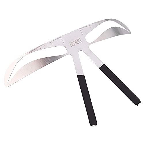 Uxsiya Uxsiya 4 Types Eyebrow Measurement Ruler Permanent Eyebrow Ruler Eyebrow Measure Balance Extension Ruler with Stainless Steel(European Style Eyebrow)