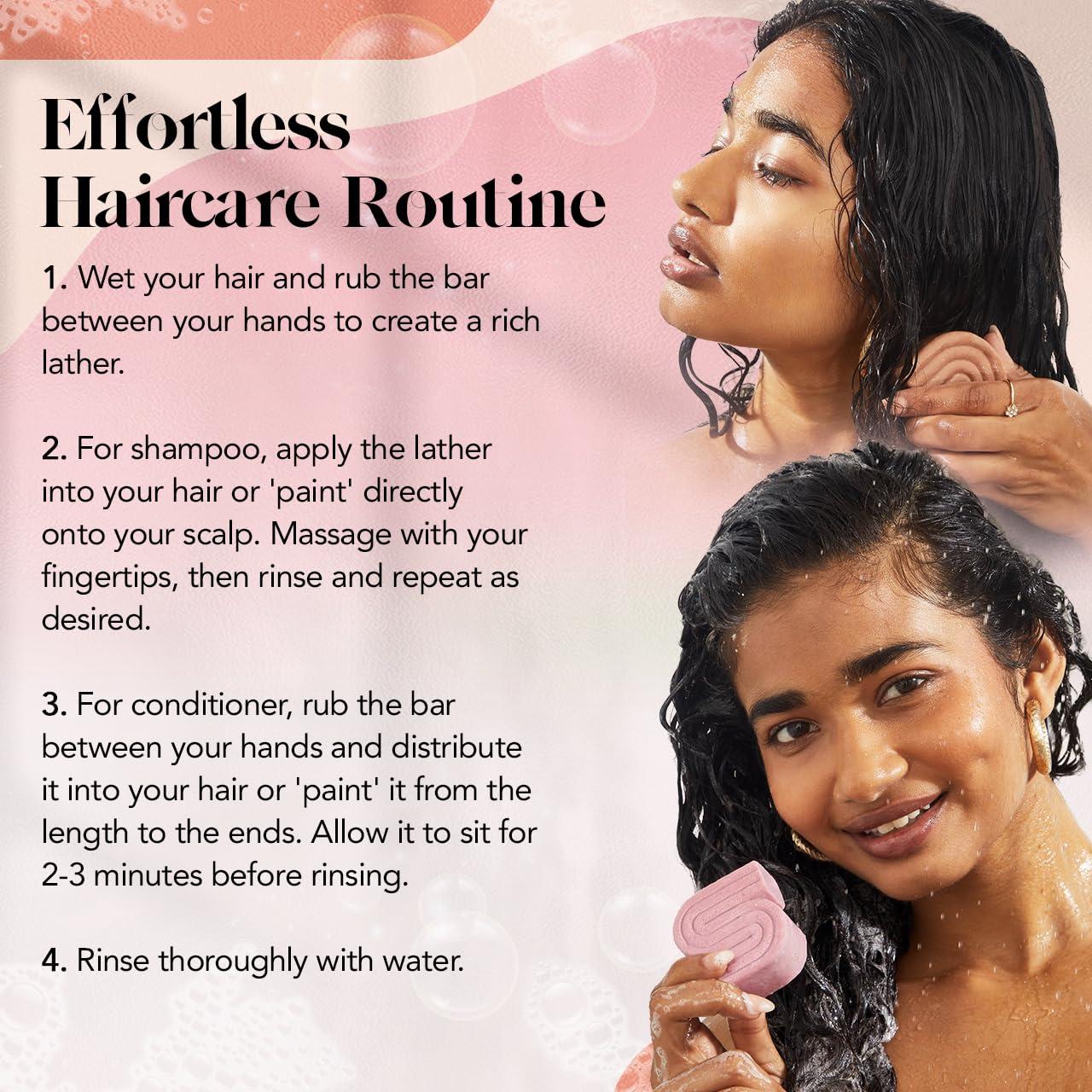 Kitsch Kitsch Castor Oil Shampoo Bar and Shea Butter Conditioner Bar and Shower Filter (Chrome) Bundle