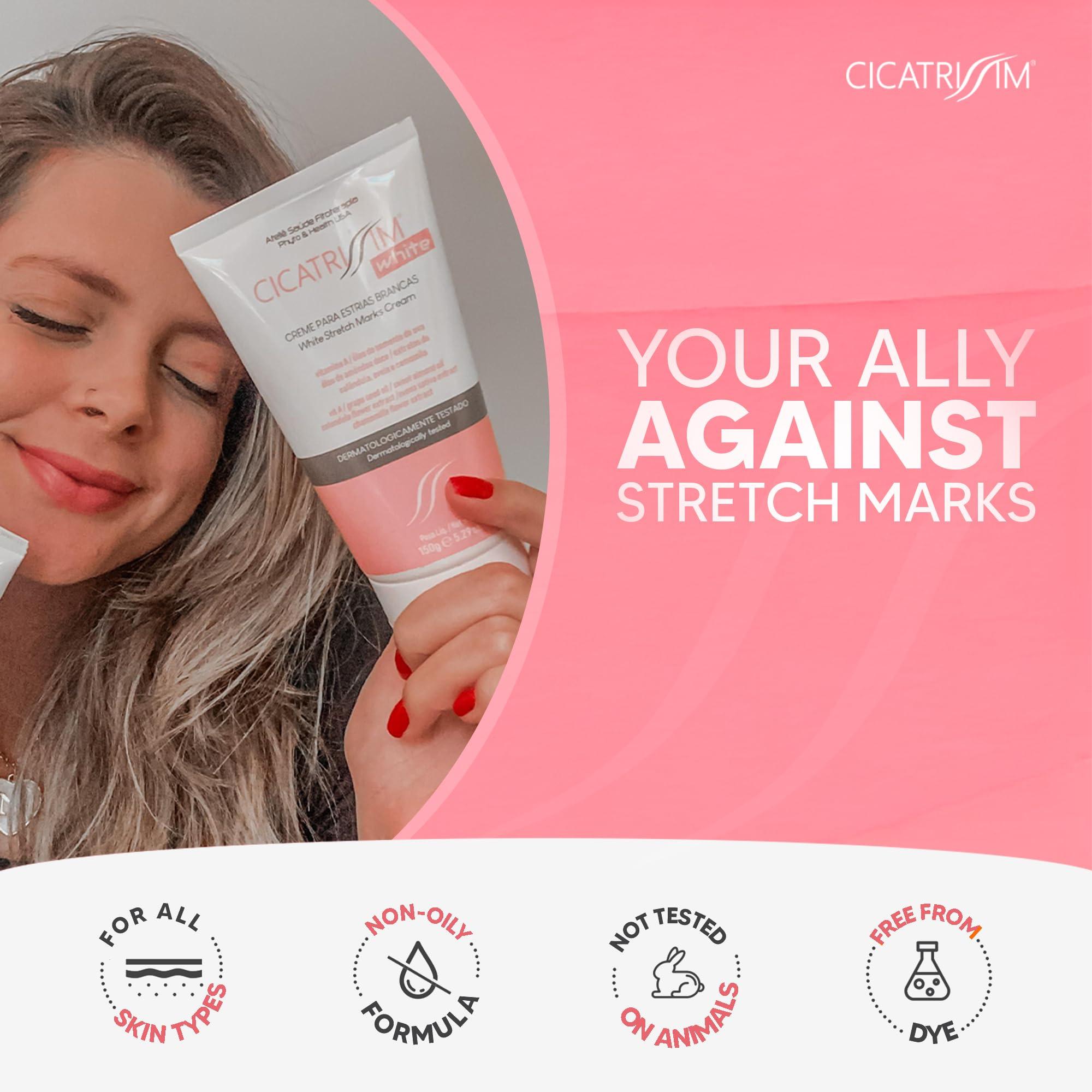 Cicatrissim Cicatrissim White Stretch Mark Fade and Removal Cream - Innovative Formula With Pure and Powerful Natural Ingredients From Brazilian Flora - For All Skin Types.
