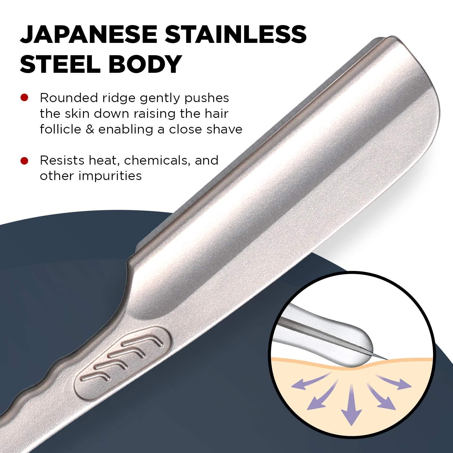 Feather Feather Artist Club SS Wood Folding Straight Razor