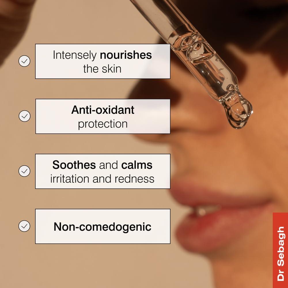 Dr Sebagh Dr Sebagh - Rose de Vie Serum - Soothing & Anti-Aging Serum with Organic Oils & Antioxidants to Hydrate, Calm, and Protect Dry, Mature and Sensitive Skin, Non-Comedogenic, Box Included(1 fl oz.)