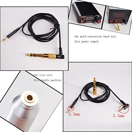 boermeize Tattoo Handpiece Conversion Line 3.5mm to 3.5mm, 1pcs Professional Tattoo Clip Cord Accessory Kit for Linking Tattoo Pen to Tattoo Power Supply