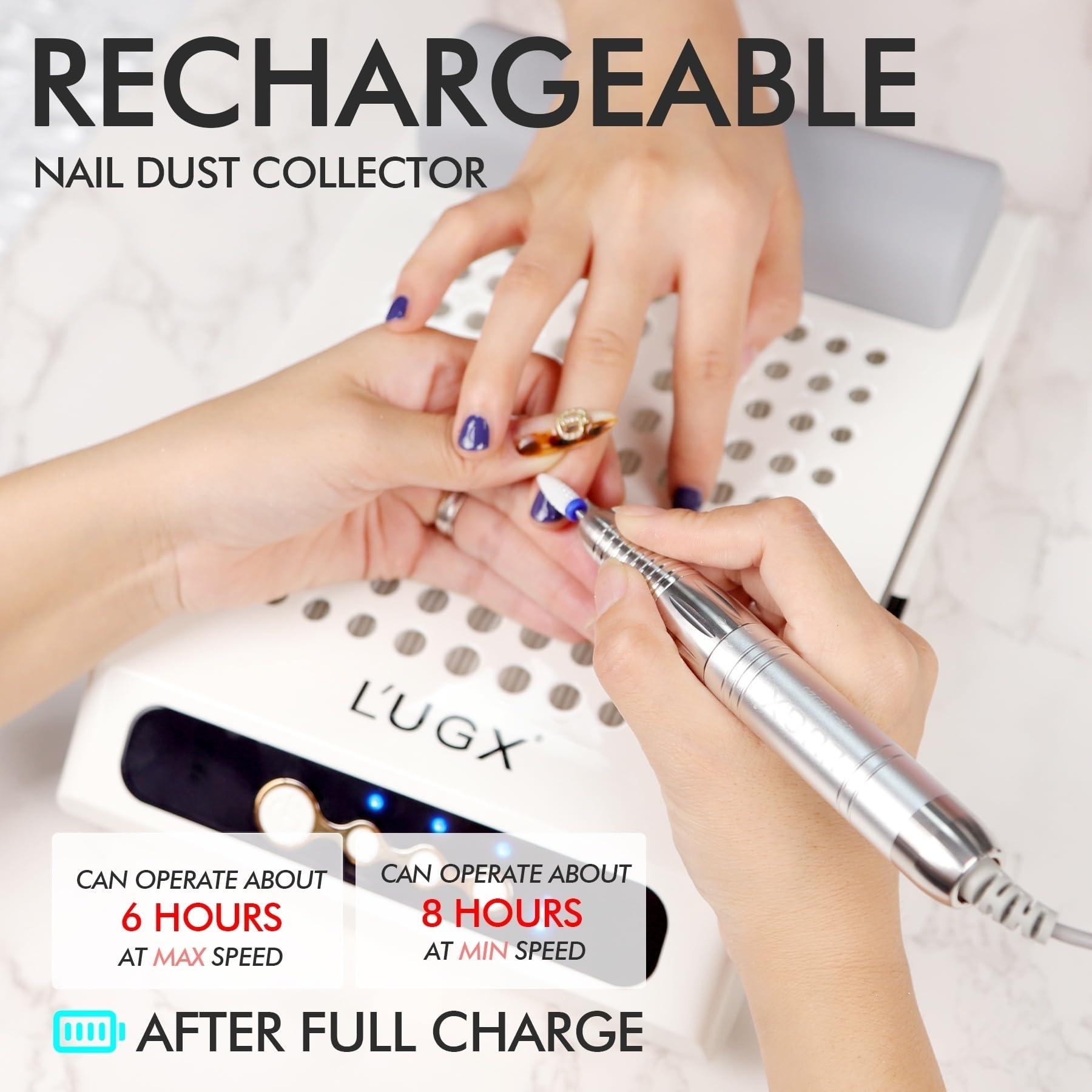 L'UGX L'UGX Waterproof Nail Drill and Rechargeable Nail Dust Collector
