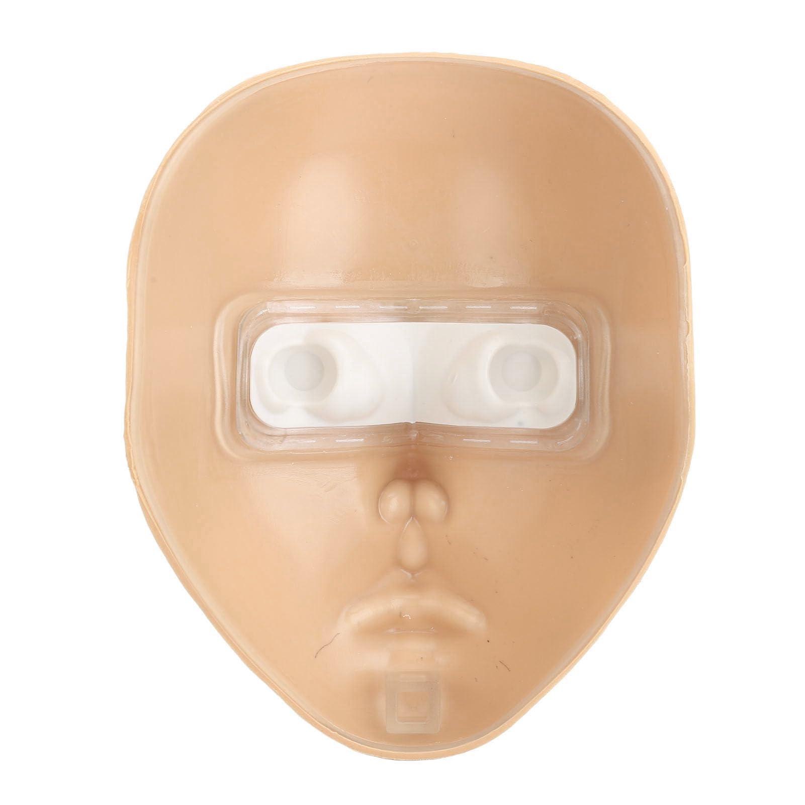 JTLB JTLB Makeup Practice Face with Plastic Stand 5D Silicone Full Face Makeup Practice BoardReusable Mannequin Tool for Beginner (White Skin)