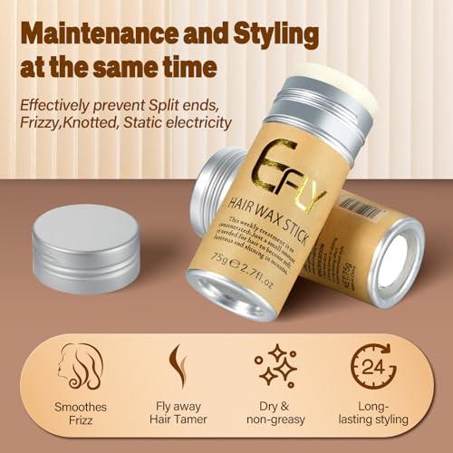EFLY EFLY Hair Wax Stick, Non-Greasy Styling Pomade for Fly Away, Edge Frizz and Wigs (1)