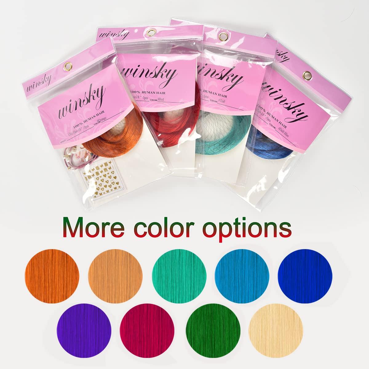 Winsky Winsky 18\" Red Tape in Hair Extensions Human Colored Hair - Glue in Remy Hairpiece 10pcs 25gram 100% Real Human Hair (18\" #Red)