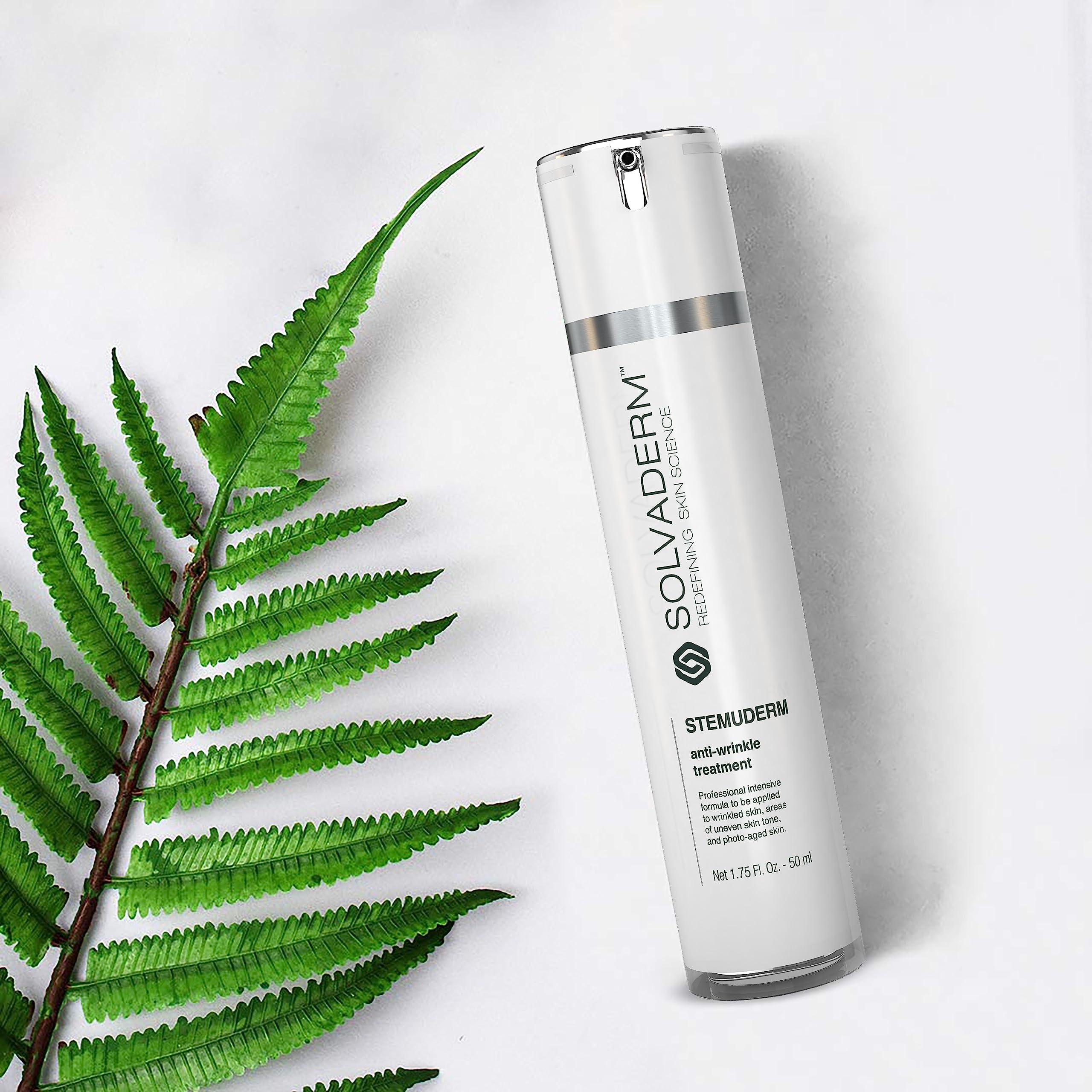 Solvaderm Stemuderm Face & Eye Cream Anti Aging Daily Moisturizer for Fine Lines and Wrinkles | Increase skins Natural Production of Collagen and Elastin with Organic Plant Based Stemcells