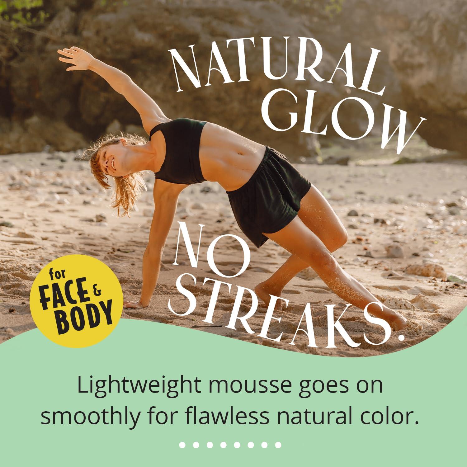 Skinerals Skinerals Organic Self Tanner Mousse, Extra Dark Self Tanning Foam, Streak-Free Sunless Fake Tan for Face and Body, 8 Oz, Onyx