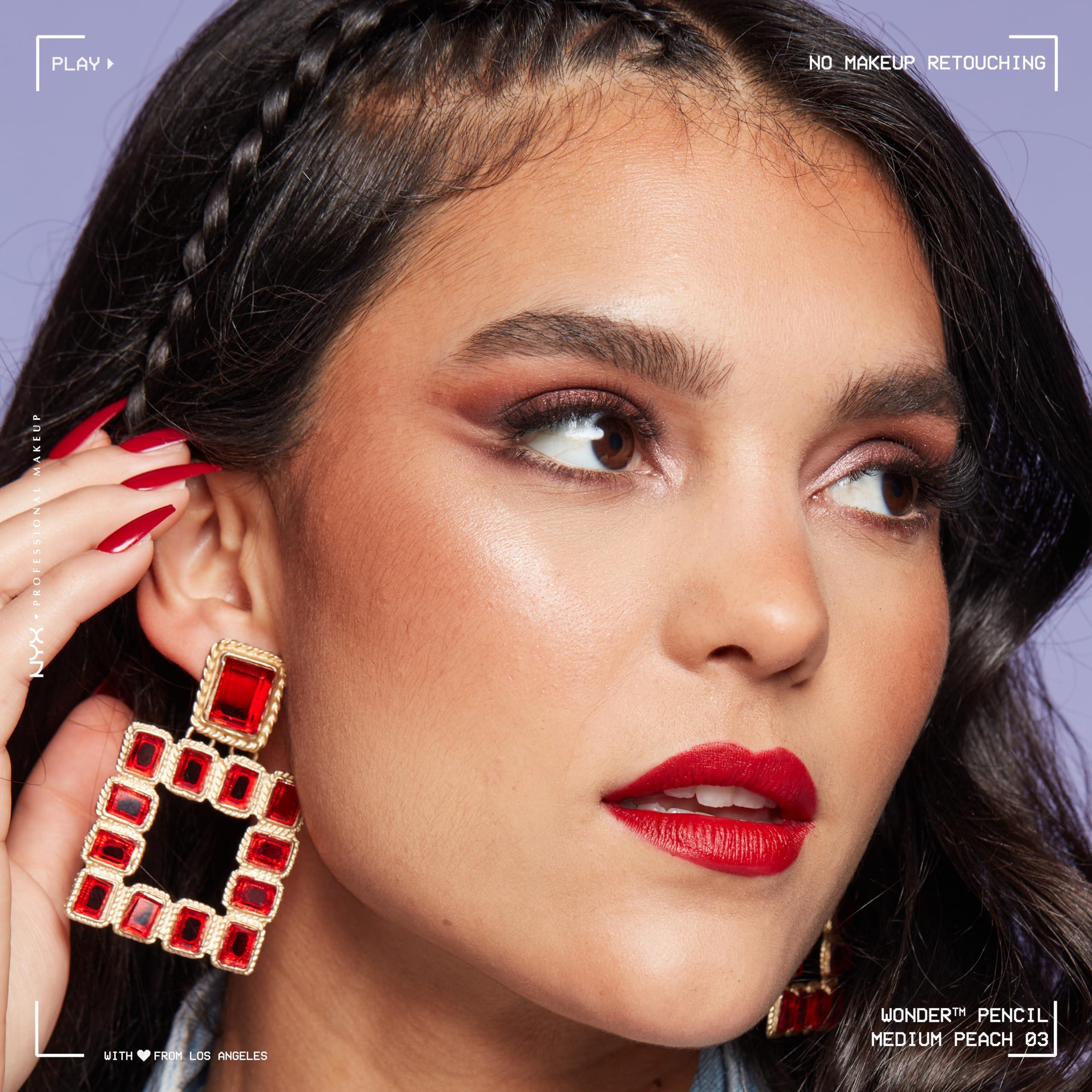 NYX PROFESSIONAL MAKEUP NYX PROFESSIONAL MAKEUP Wonder Pencil, Multi-Use Micro Highlighter & Concealer Stick - Medium Peach (Pack of 2)