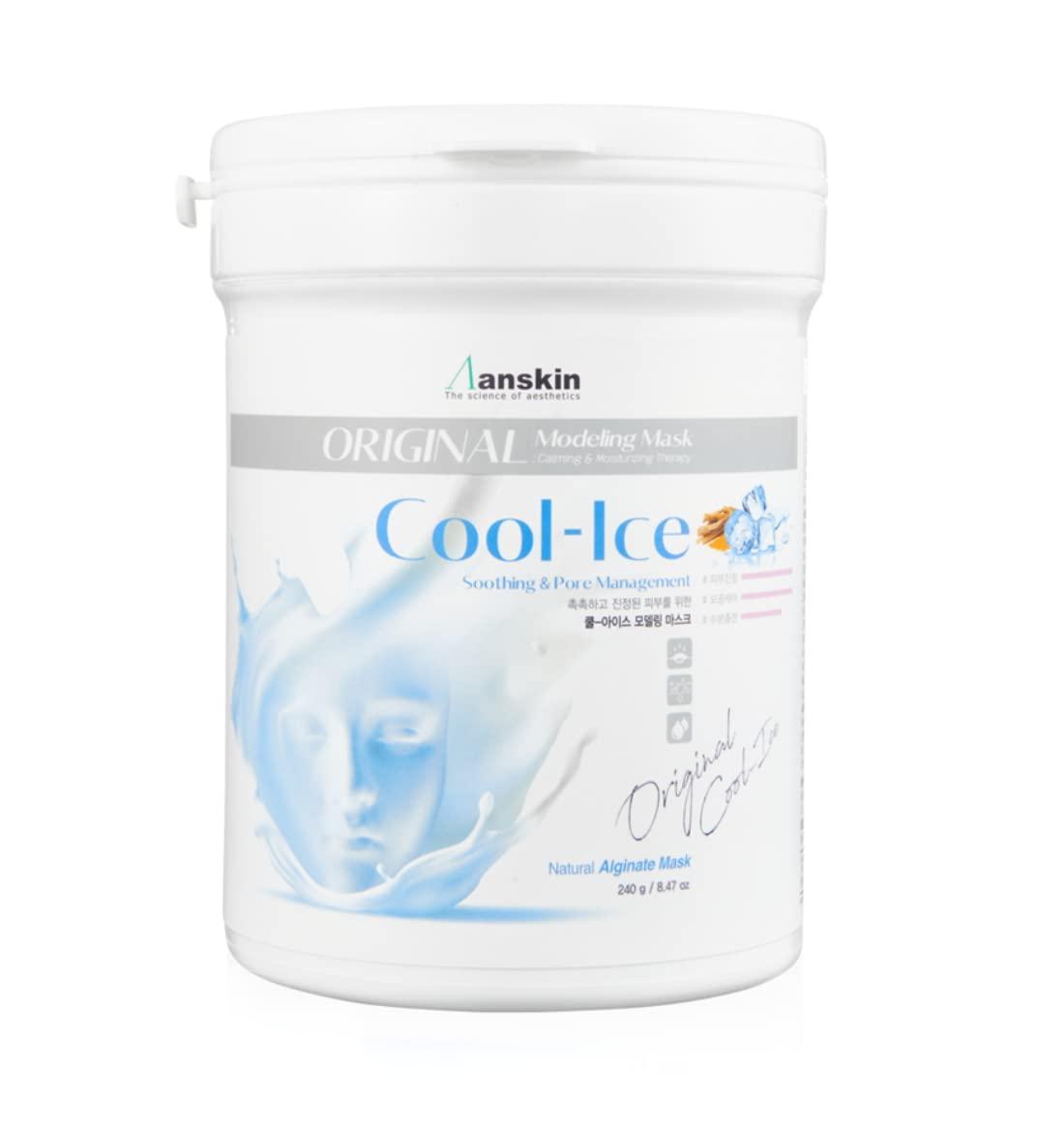 Anskin Anskin Modeling Mask Powder Pack Cool Ice for Soothing and Pore Management, 240g