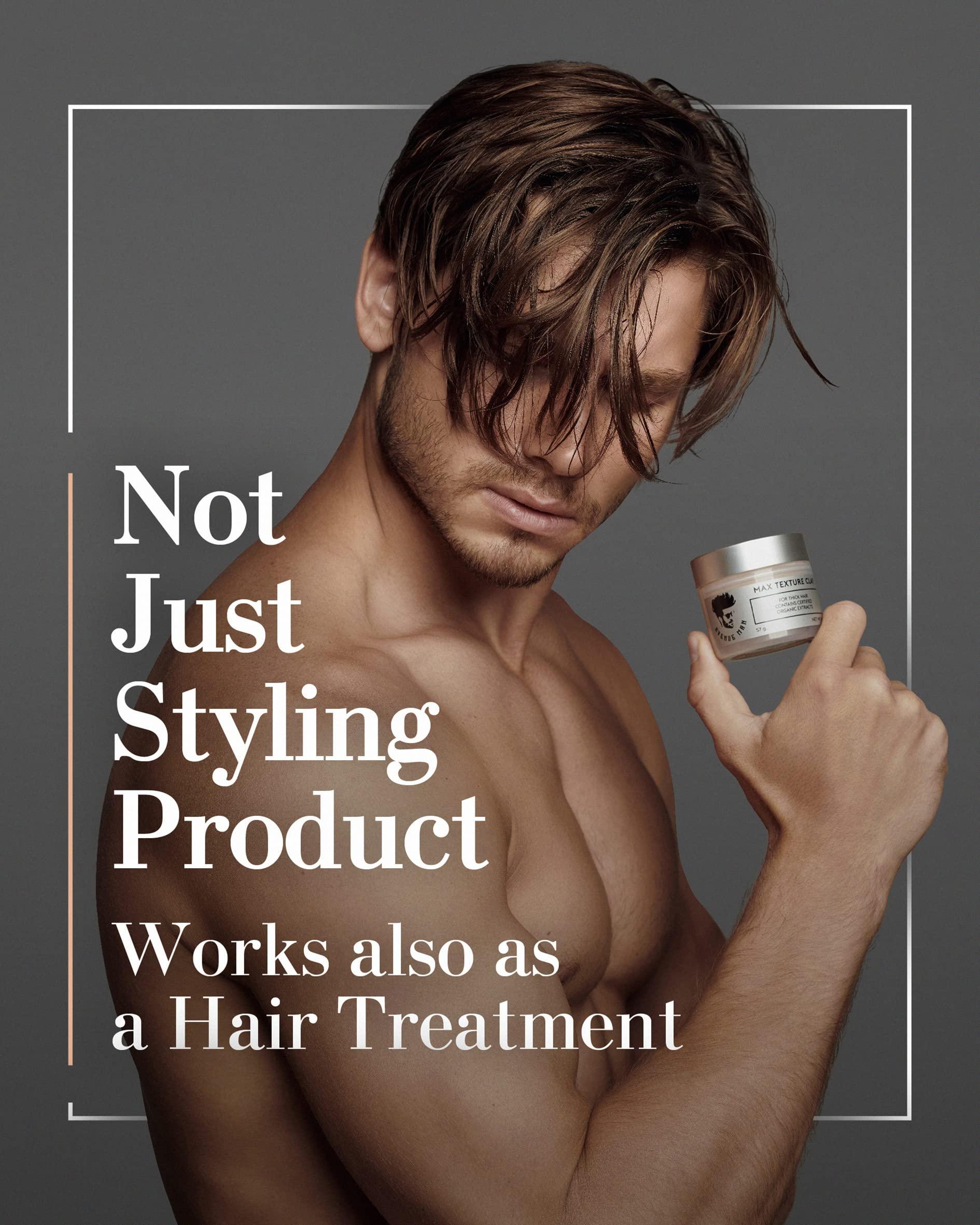 Avenue Man Avenue Man Max Texture Clay - Hair Products for Men (2oz) - Hair Pomade with Herbal Extracts for Wet or Dry Hair - Paraben-Free Hair Putty - Improved Formula