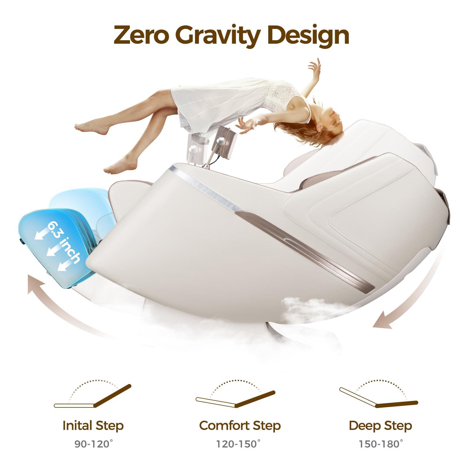 BOSSCARE BOSSCARE Full Body SL Track Massage Chair, 2025 3D Zero Gravity Shiatsu Massage Recliner, APP Control, Body Scanning, HiFi Bluetooth Heated Message Chair