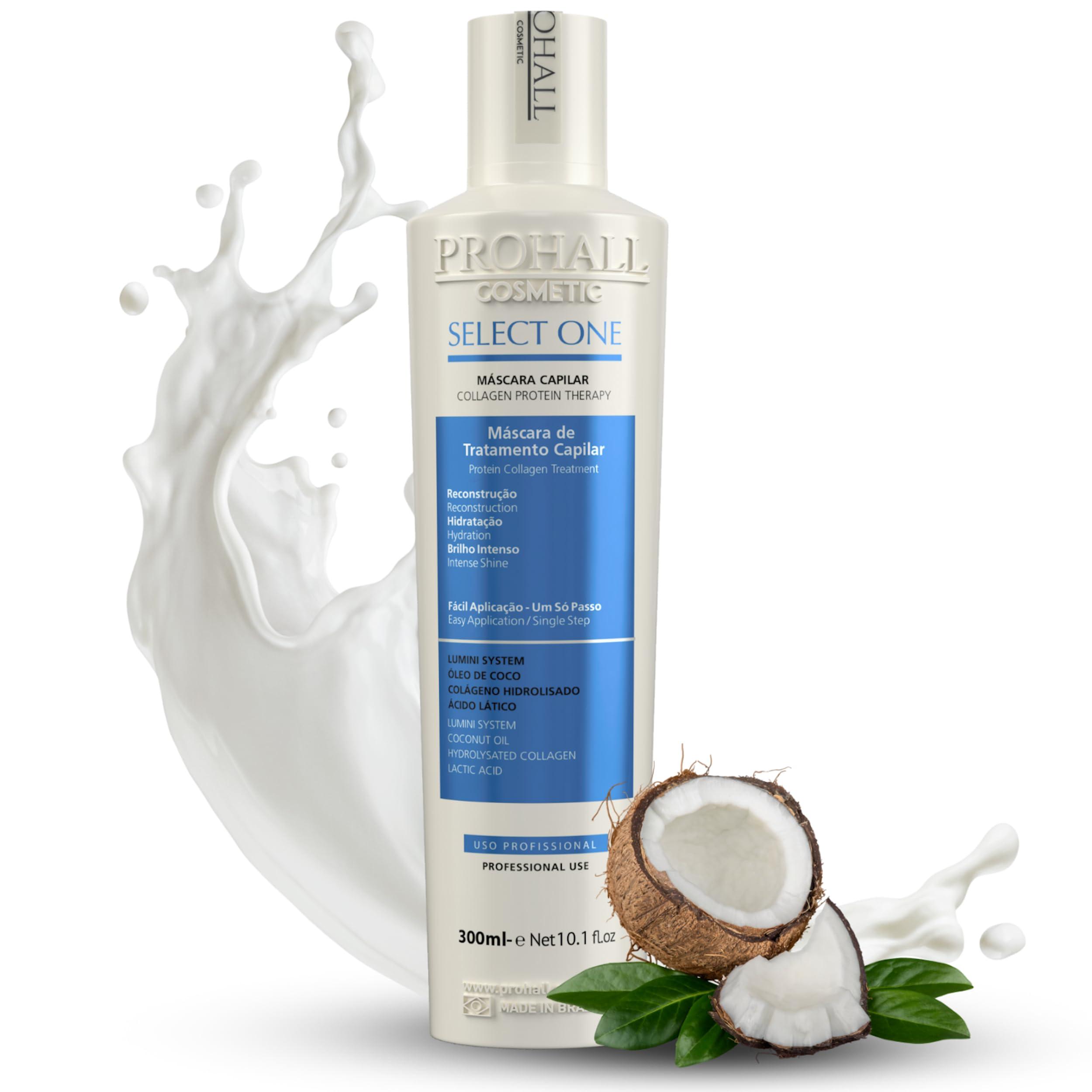 Prohall Cosmetic Prohall Cosmetic Brazilian Keratin Hair Treatment - Formaldehyde Free Blowout Complex & Post Progressiva Kit (Hair Mask, Shampoo, Conditioner)