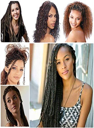 Ustar Wet N Wavy Bulk hair, Synthetic Fibers, Bulk Hair for Micro Braiding, Super Bulk Style 1 Packs (2 Bundles) Deal, Length 18 Inch, Ombre (#1B/#30)