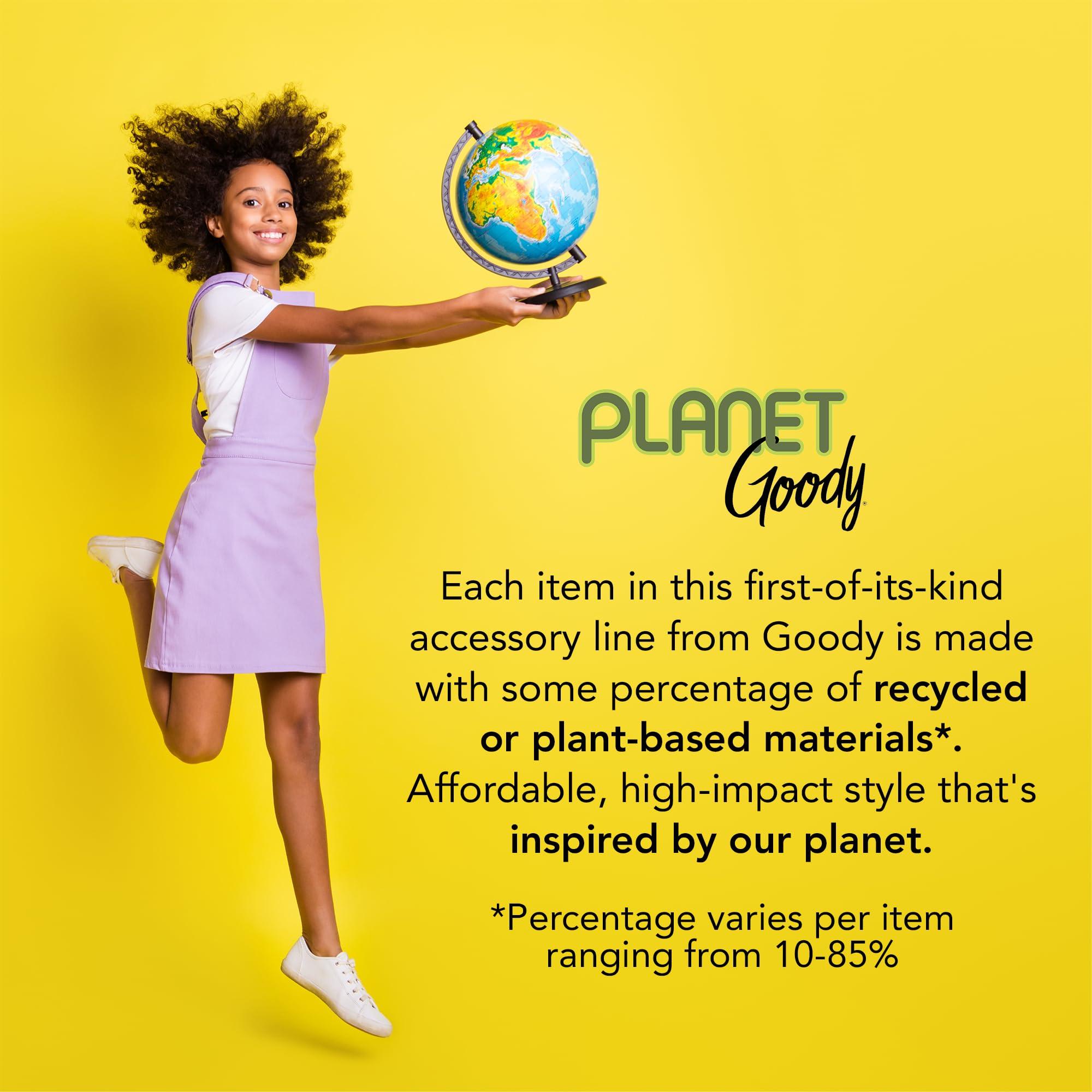 GOODY GOODY Planet Shower Cap,1 Count - Green Dots - Protect Your Hairstyle While Remaining Comfortable - Hair Accessories for Men,Women,Boys,& Girls - Made with Recycled Ocean-Bound Plastic (Pack of 2)