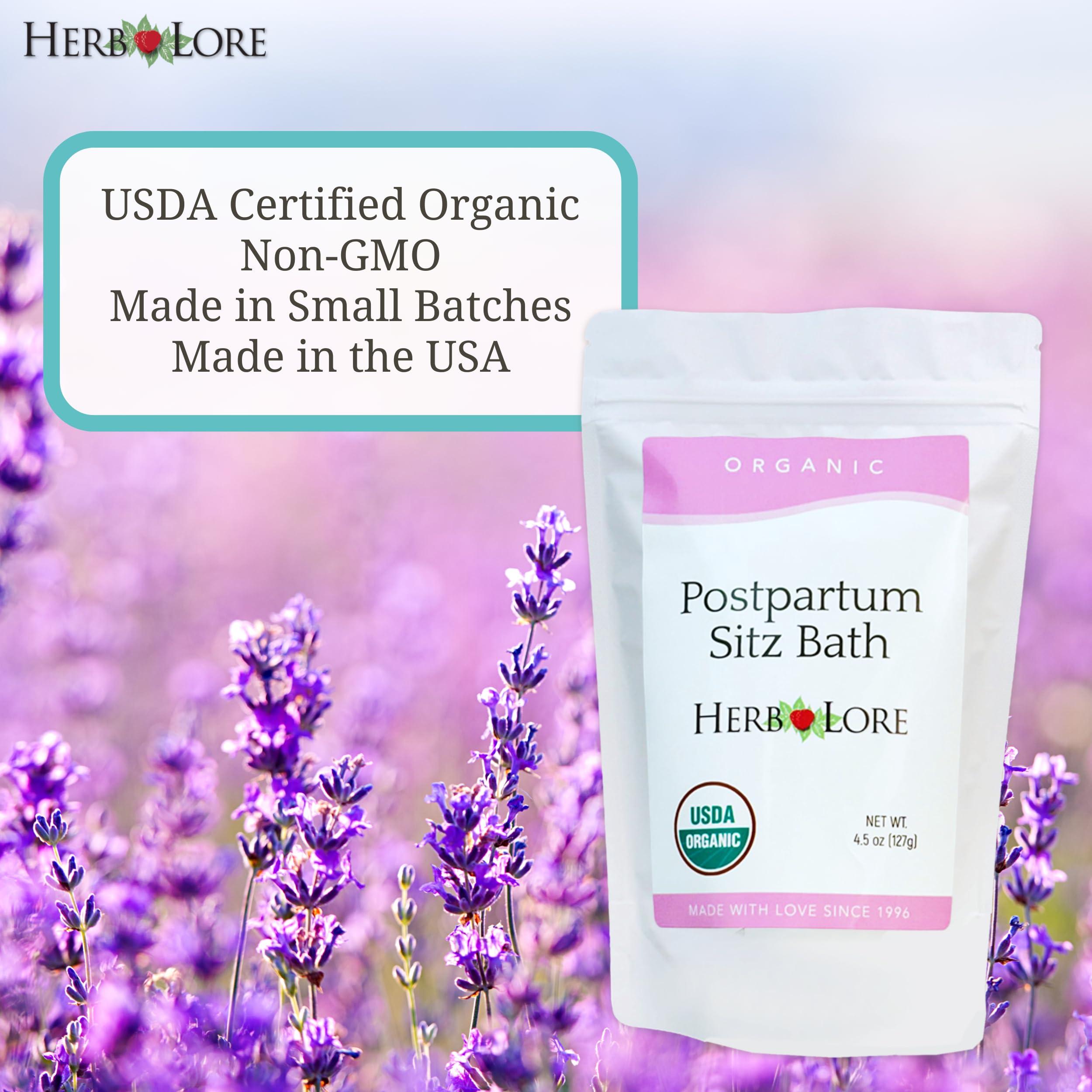 Herb Lore Herb Lore Organic Postpartum Sitz Bath Soak, Herbal After Birth Care for Perineal Healing