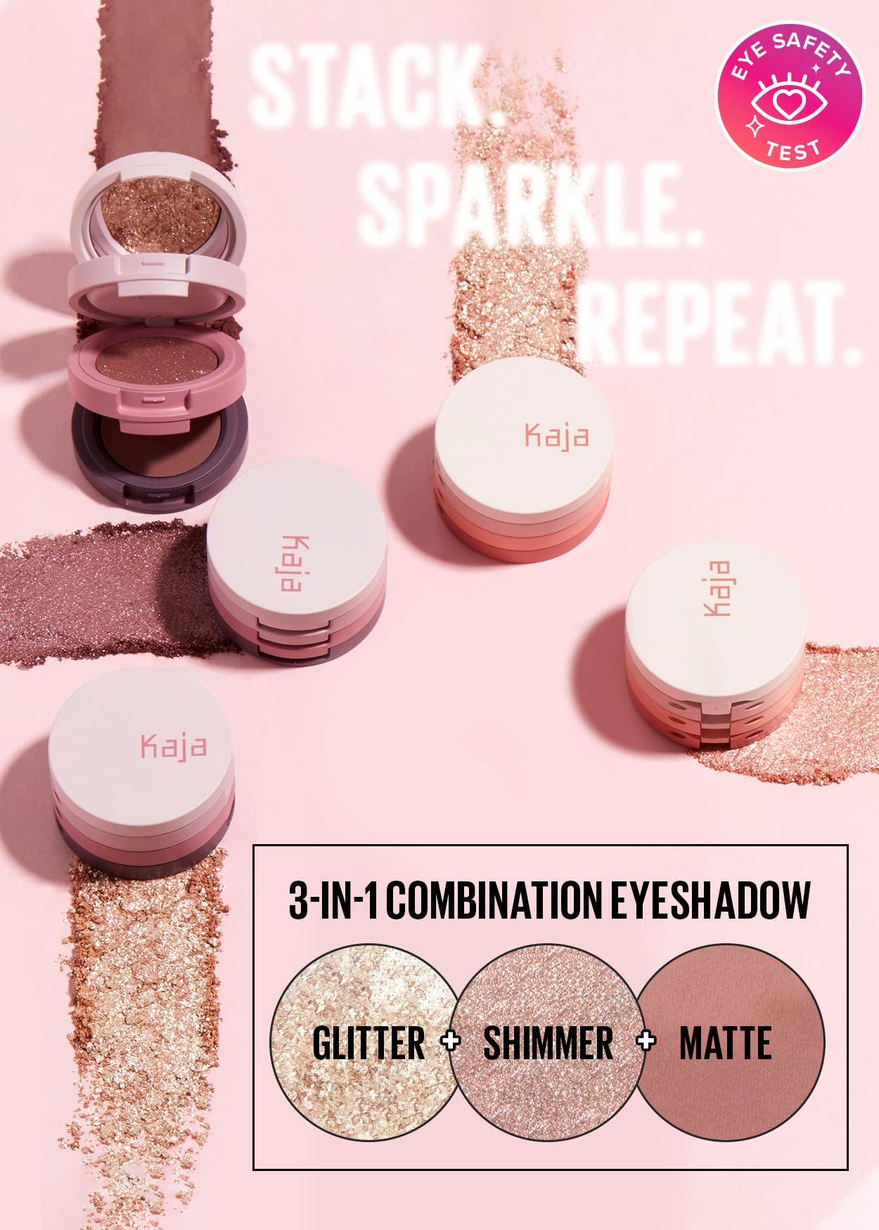 Kaja Kaja Eye Bento Collection - Bouncy Eyeshadow Trio 17 Mauve Bouquet + NOONI Cleansing Oil - Snow Aqua 0 LHA Toning Pore Care Korean Facial Oil Cleanser, 6.76 fl.oz Bundle