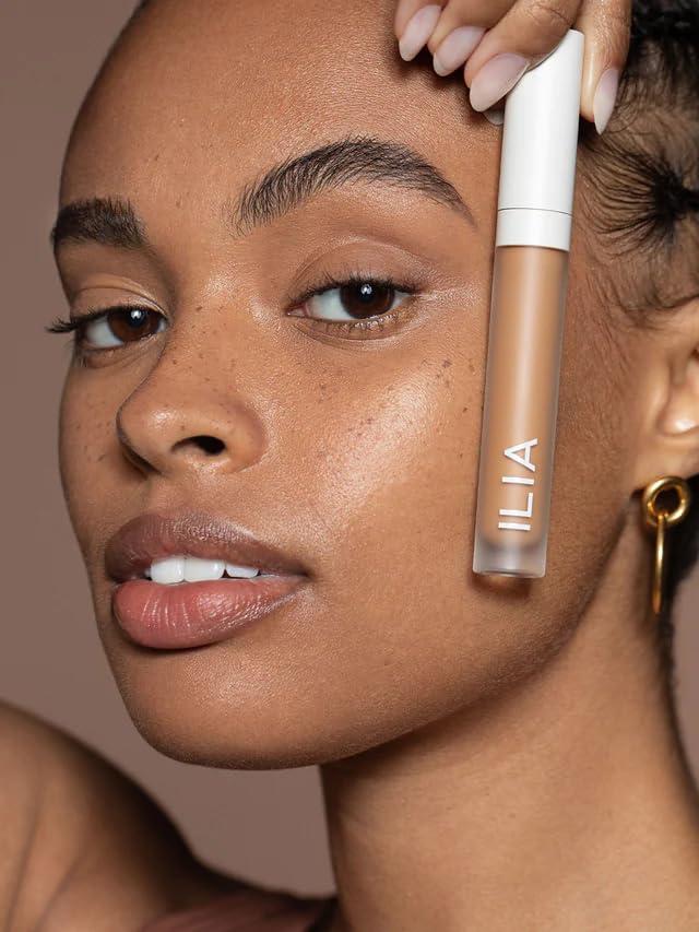 ILIA ILIA - True Skin Serum Concealer | Non-Comedogenic, Cruelty-Free, Vegan, Safe For Sensitive Skin, Reduces Appearance of Dark Circles + Blemishes (Turmeric SC4.5, 0.16 oz | 5 ml)