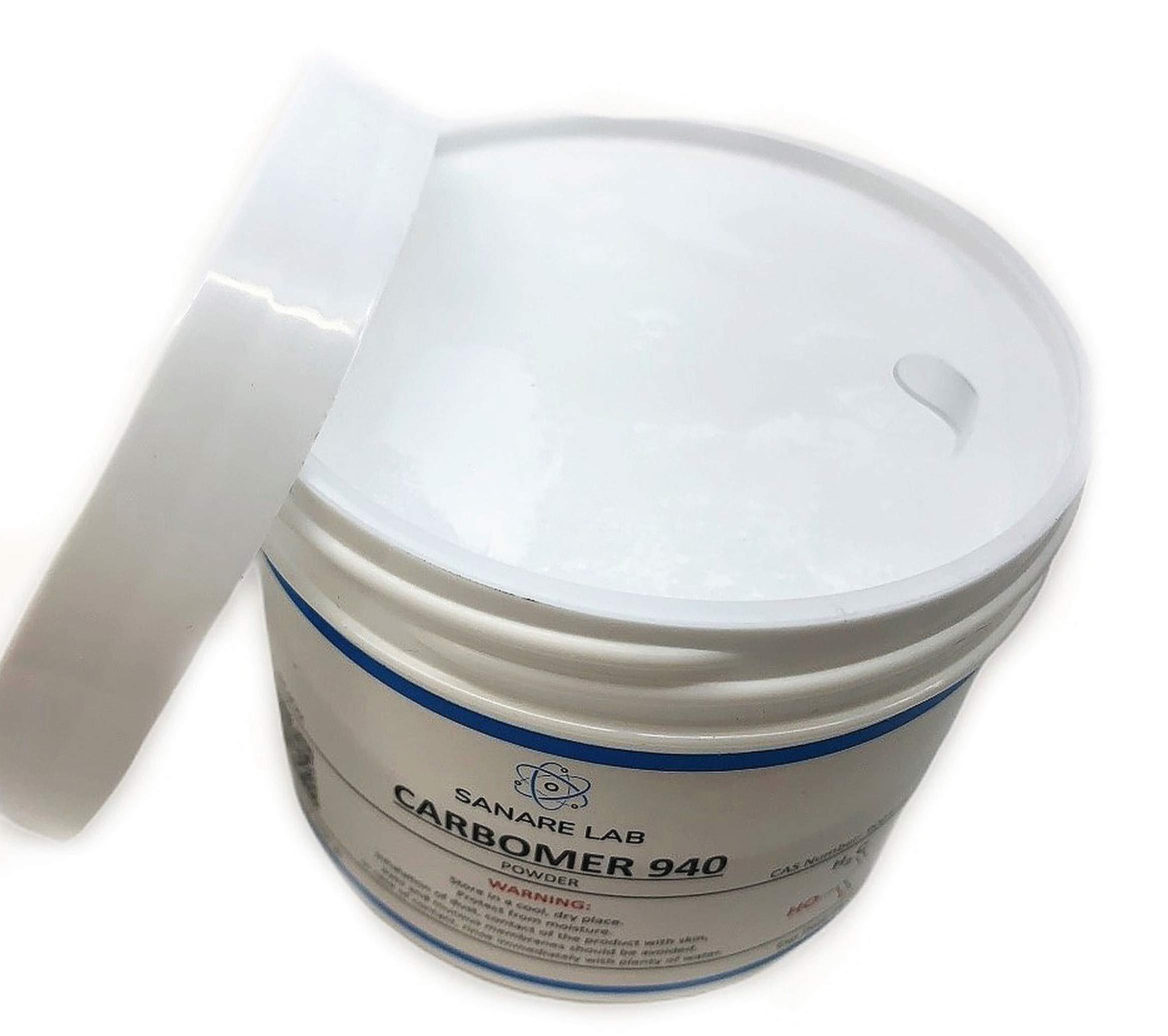 Sanare Carbomer 940 100g (3.5 oz) Carbopol Cosmetic Ingredient - Thickening Agent Formulation Gel Cream Lotion Carbopol Emulsify