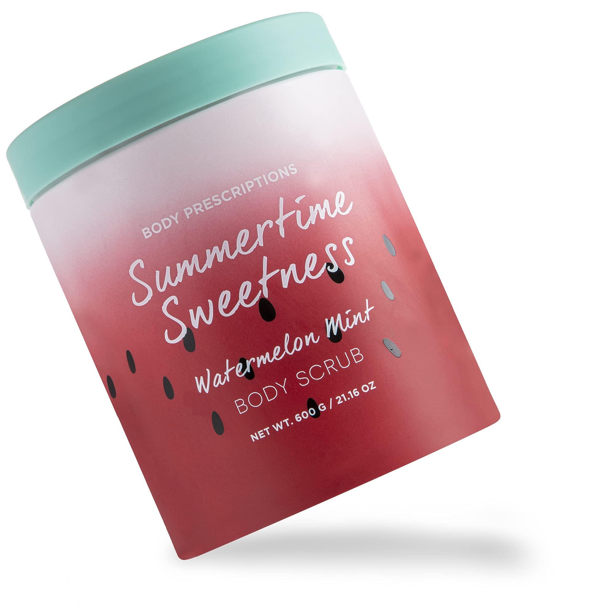 Body Prescriptions Body Prescriptions "Summertime Sweetness" Body Scrub, Exfoliating Body Wash, for Nourished and Ultra Smooth Skin, Cleanser Infused with Watermelon and Mint