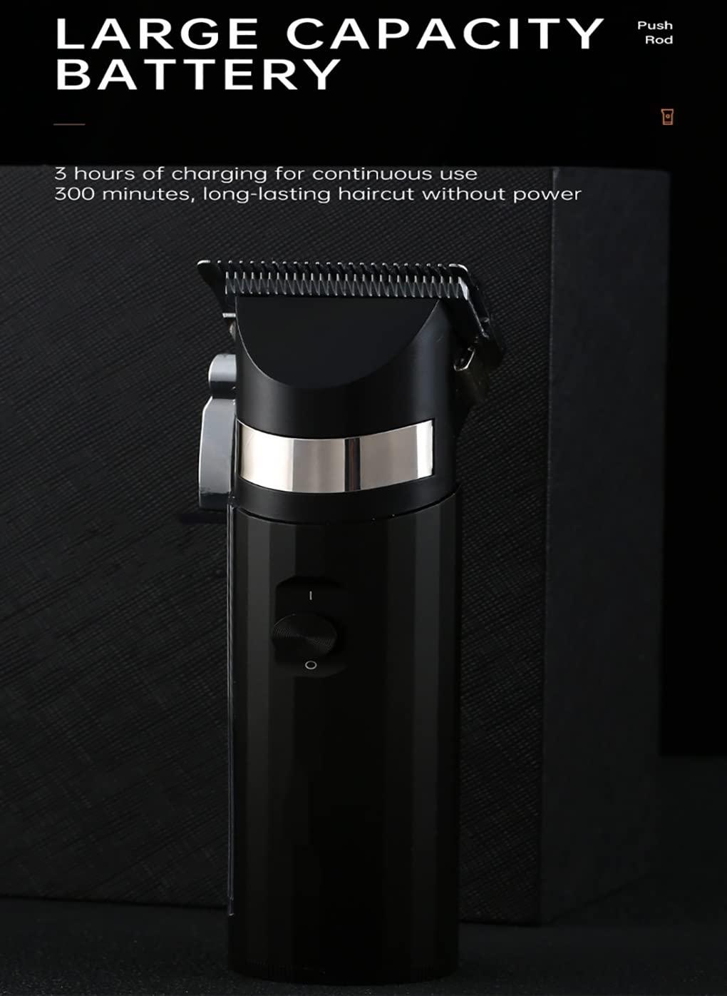 IBDRYKK IBDRYKK Pro Hair Clipper, Professional Men\'s Electric Hair Clipper Hair Salon Hair Clipper High-Power Oil Head Gradient Electric Fader, Black