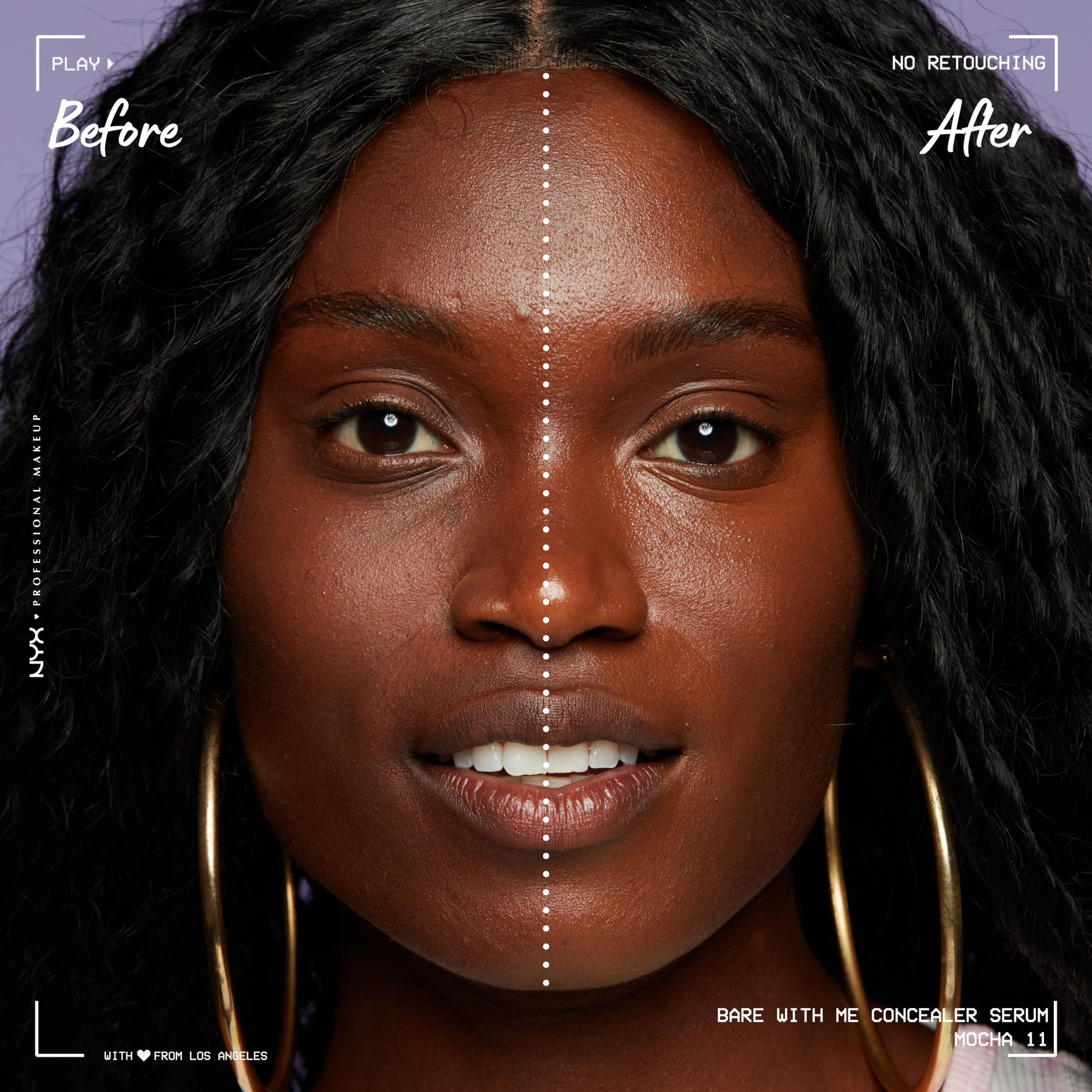 NYX PROFESSIONAL MAKEUP NYX PROFESSIONAL MAKEUP Bare With Me Concealer Serum, Concealer Makeup For Up To 24Hr Hydration - Mocha