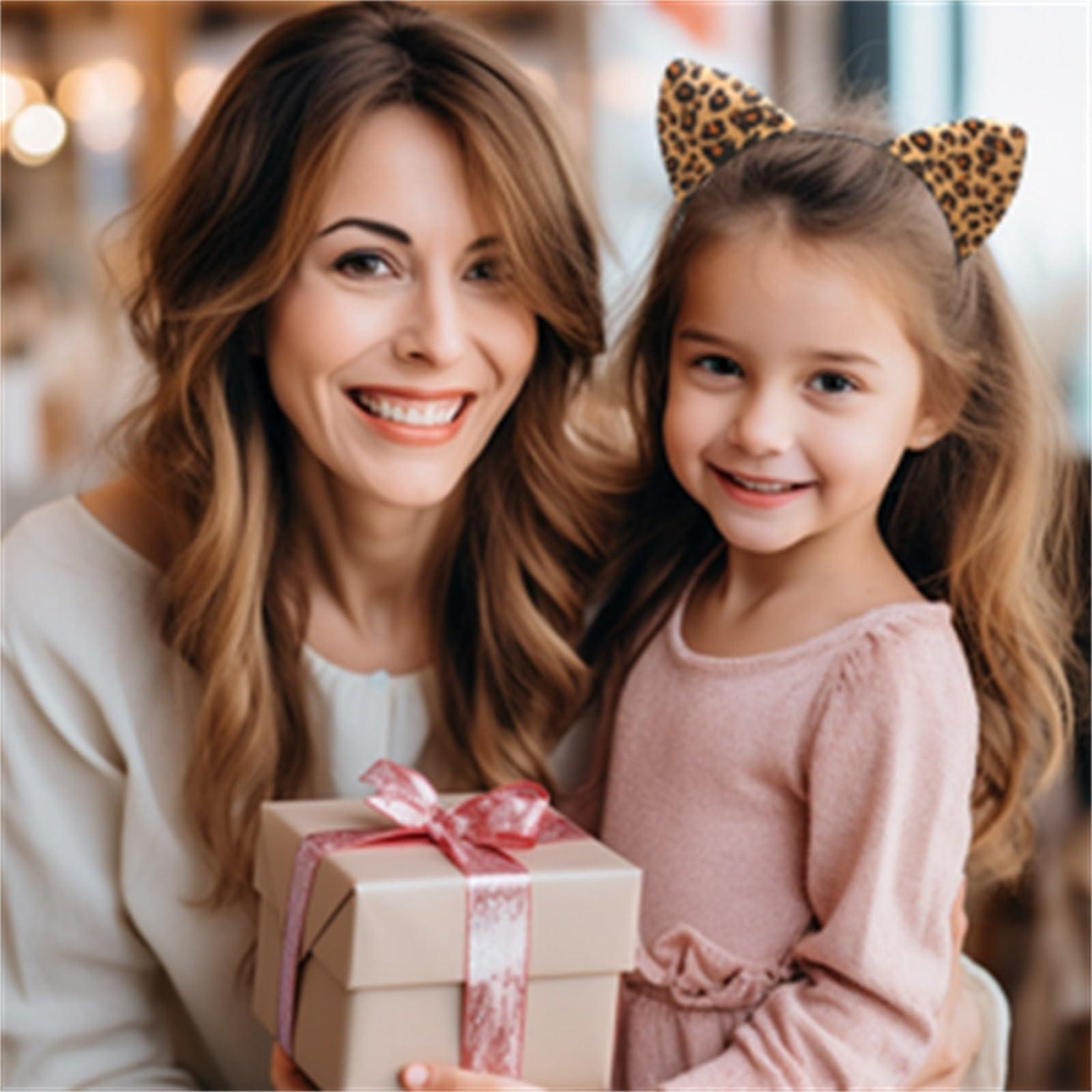 Generic Leopard Cat Ears Headband,Leopard Cat Ears Headband, Cheetah Ears, for Halloween Costume Cosplay or Party Decoration (2PCS, One Size)