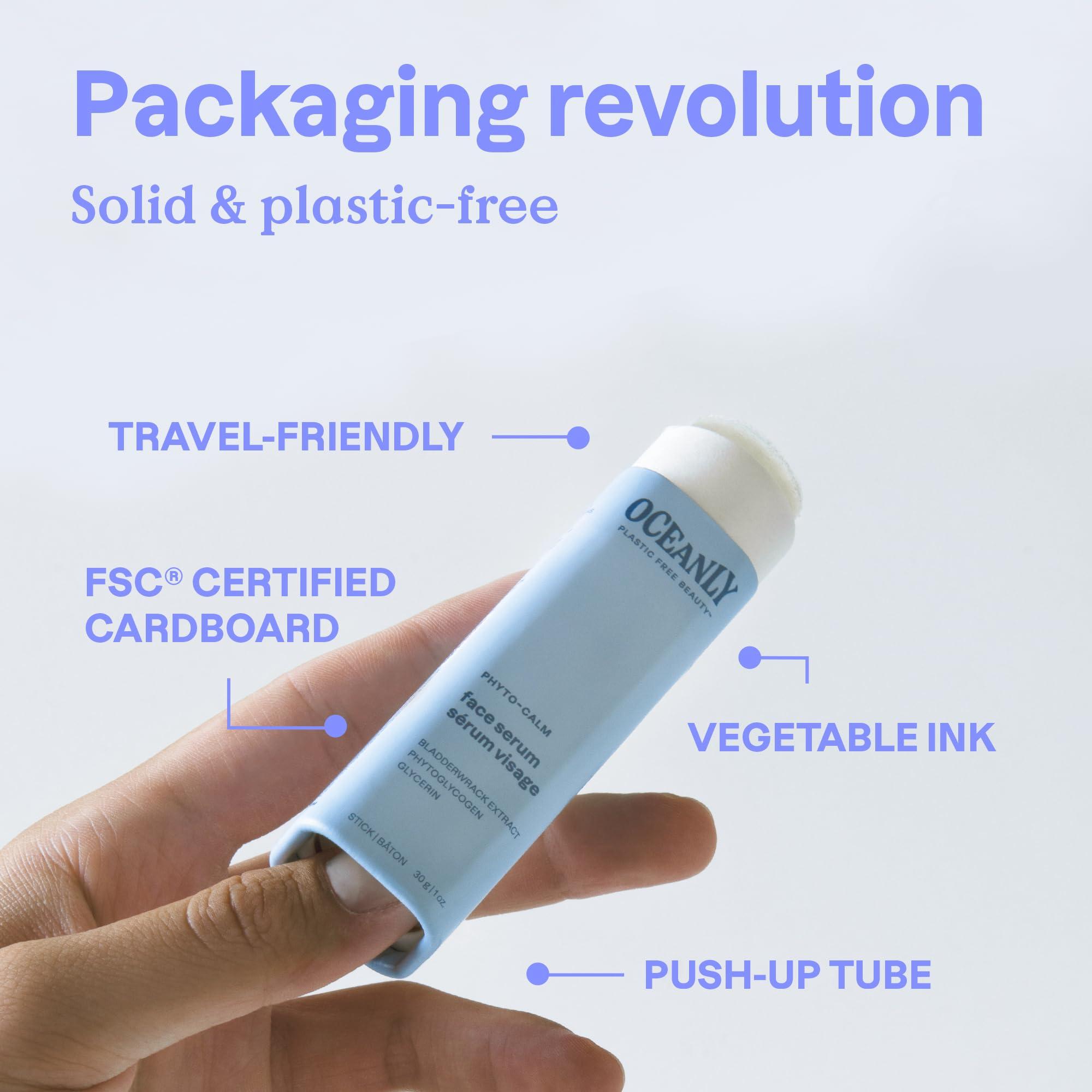 ATTITUDE ATTITUDE Oceanly Face Serum Stick, EWG Verified, Plastic-free, Plant and Mineral-Based Ingredients, Vegan and Cruelty-free Beauty Products, PHYTO CALM, Unscented, 1 Ounce