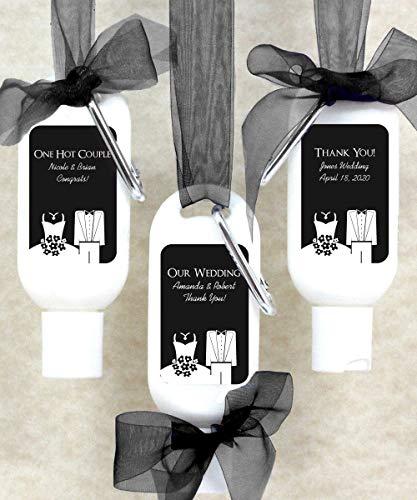 Ducky Days Personalized Sunscreen with Carabiner SPF 30, Custom Sunscreen for Wedding Favors, Party Favors - Silhouette Designs (Set of 12)
