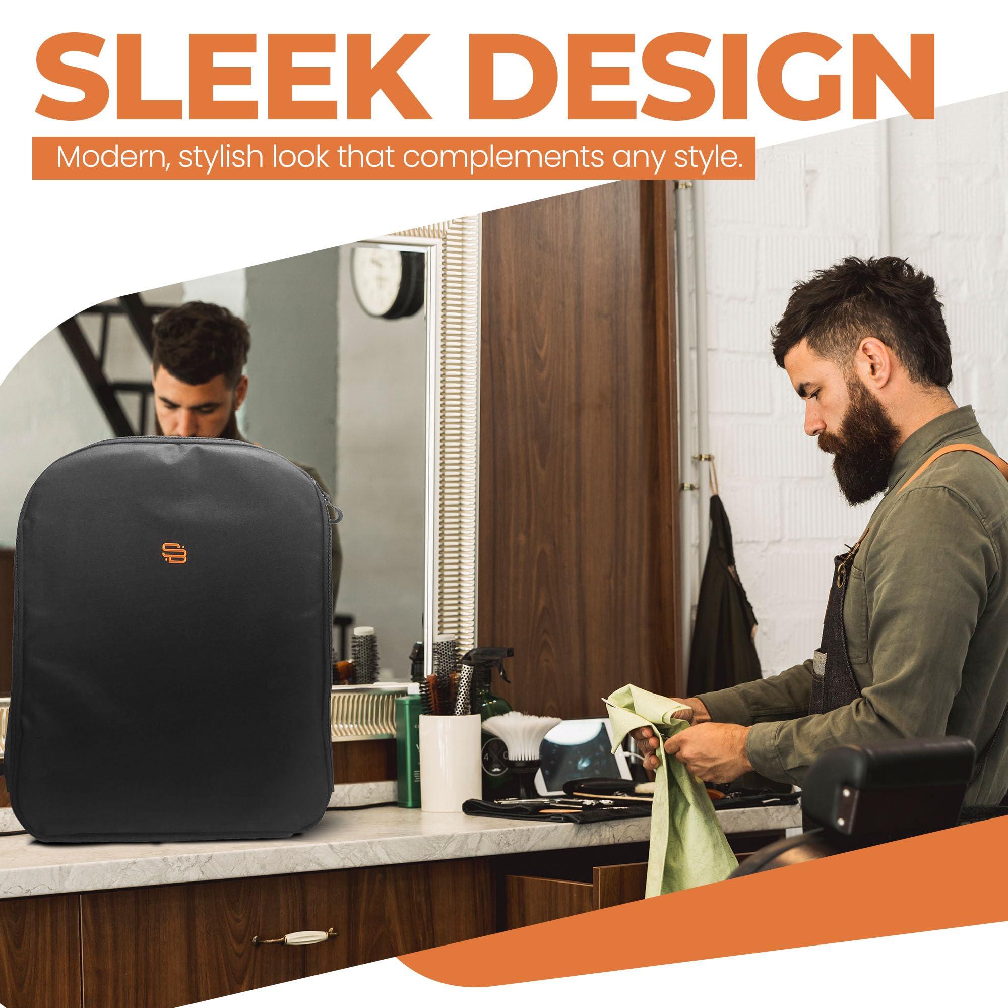 Smart Barber Smart Barber XL Barber Bag & Barber Backpack for Clippers, Tools & Supplies  Padded Tool Compartment, Durable, Easy-Clean, Water-Resistant Case for Traveling Stylists & Groomers