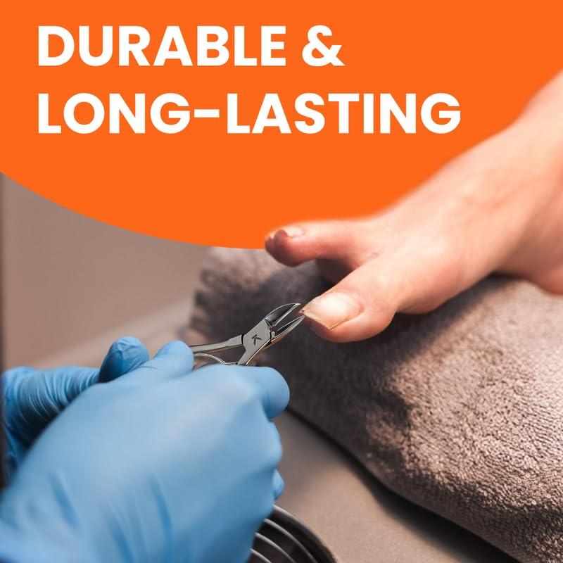 wholehealthsupply KOHM Ingrown Toenail Clippers for Thick Nails - 5" Long KP-700 Heavy Duty Stainless Steel Toe Nail Nippers Tool for Men, Women, Seniors & Adults - Professional Podiatrist Tool