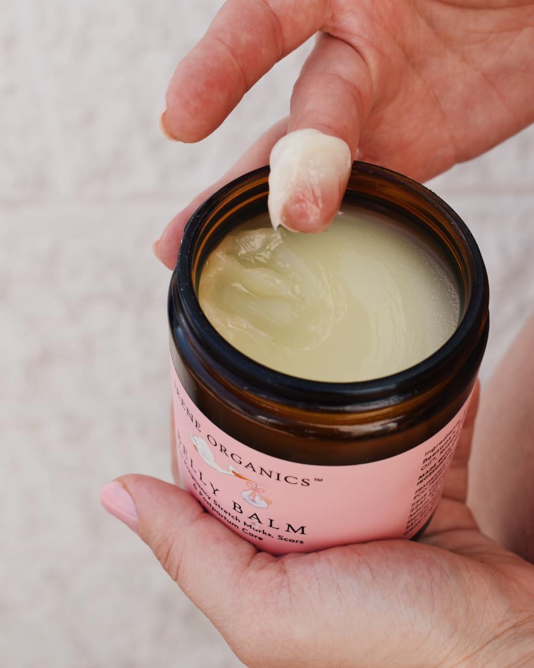 Irene Organics Irene Organics Organic Belly Butter for Pregnancy Stretch Mark Prevention and Treatment Award Winning Anti Stretch Mark Tummy Balm For Pregnancy and Postpartum 8oz - Hydrating Bump Cream