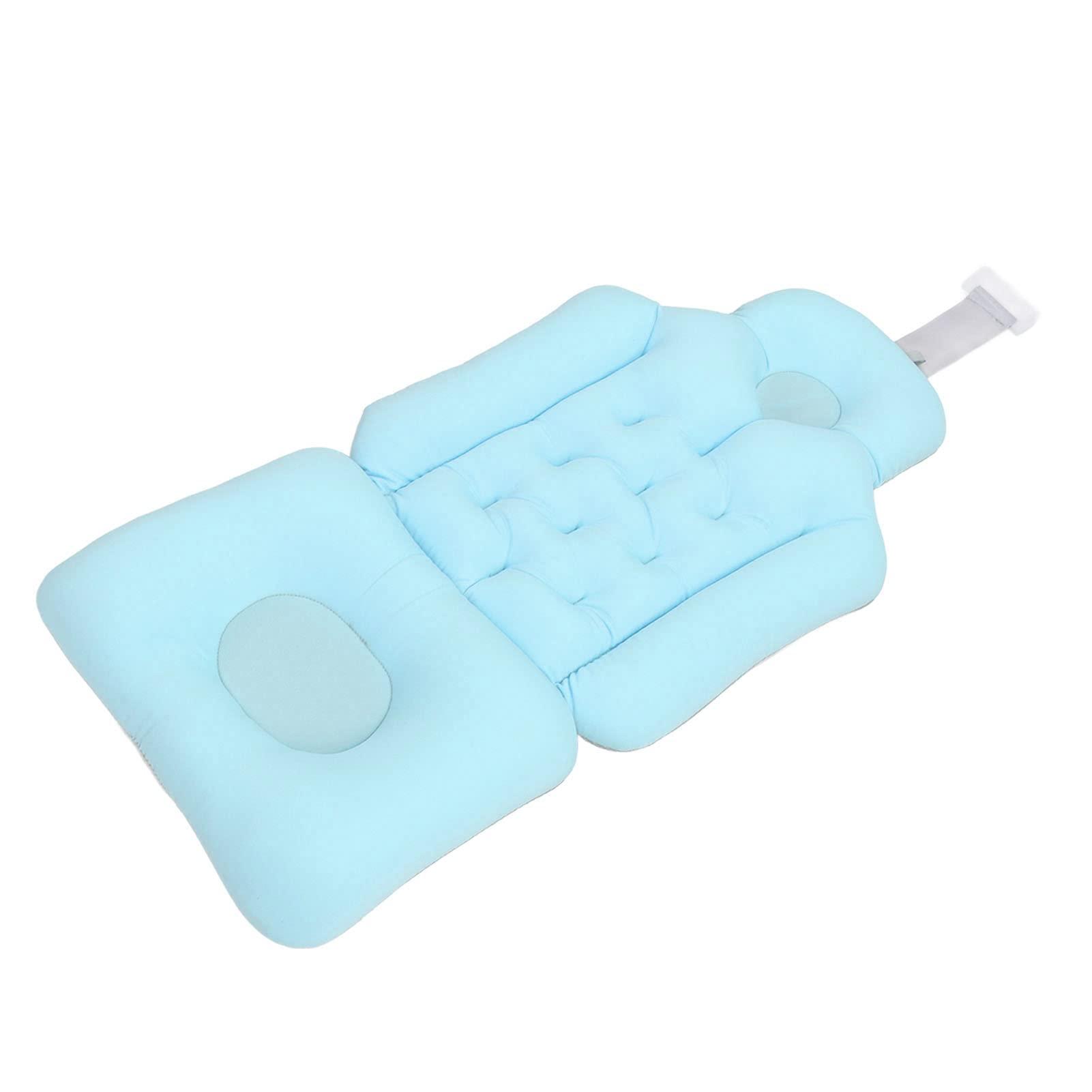 LUCKDANO Soft Breathable Back Support Bathtub Cushion Spa Pillow for Adults, Comfortable Fit, Support, Easy to Dry (Blue)