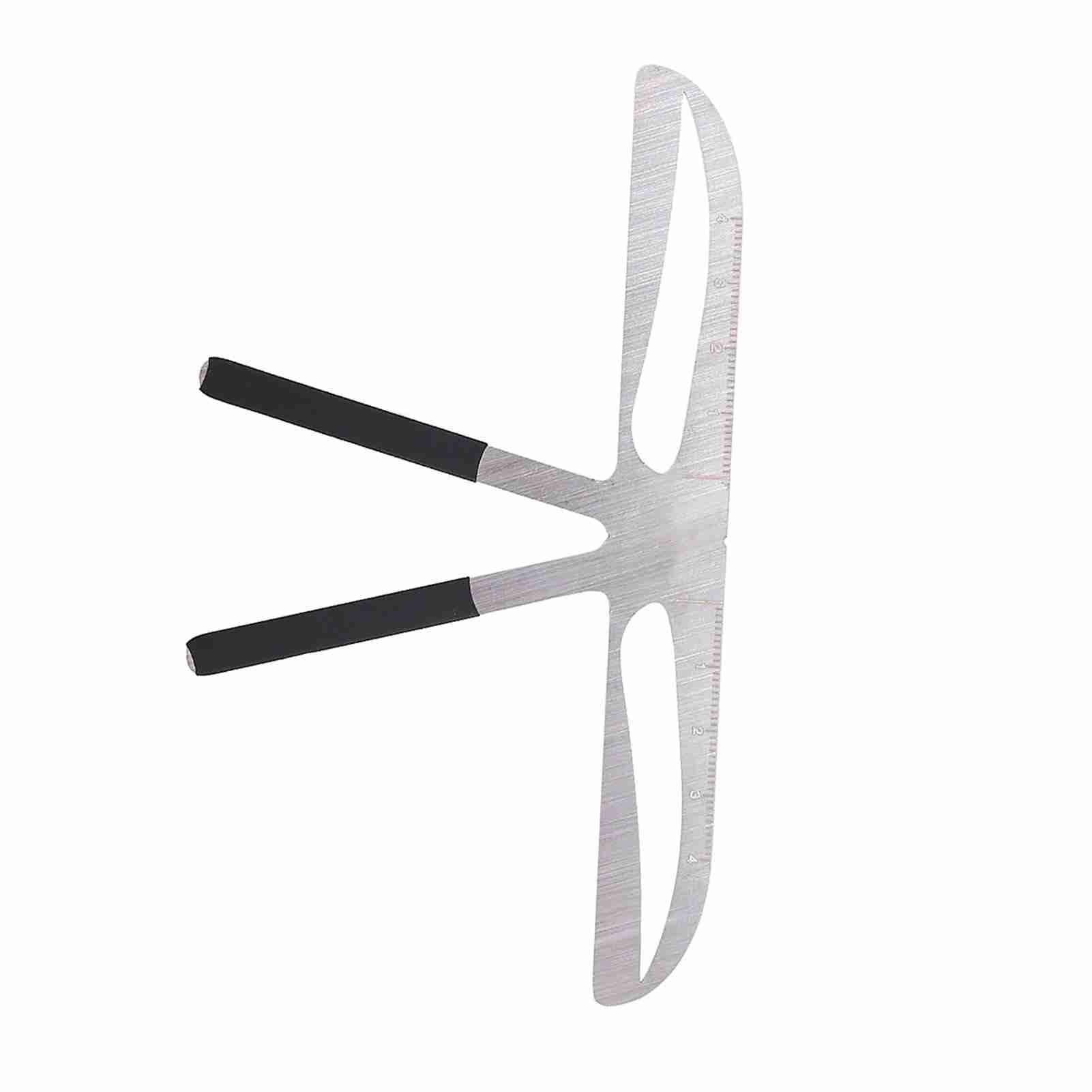 GOTOTOP Permanent Eyebrow Ruler Eyebrow Measure Balance Extension Ruler, Three Point Positioning Design Eyebrow Shape Stencil (Standard Eyebrows)
