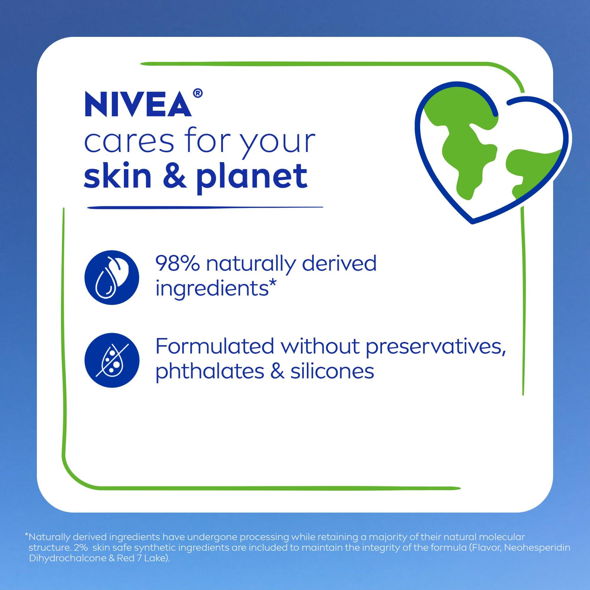 NIVEA NIVEA Shimmer Lip Care, Shimmer Lip Balm with Shea Butter, Nourishing Oils and Vitamin C & E, 3-in-1 Moisture, Repair (for Dry Lips) and Shimmer, 0.17 Oz Stick