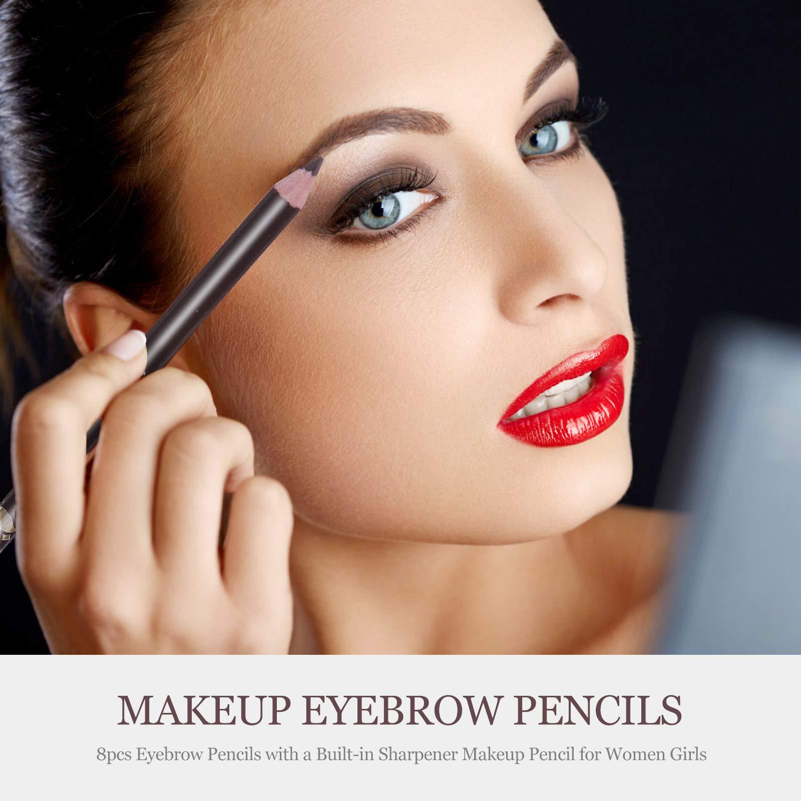 SOLUSTRE 8pcs Pencil Sharpener Eyebrow Pencil Eyebrow Liner Makeup Eyebrow Pencils Eyebrow Makeup Gadgets Eyebrow Pen Pencil Beauty Cosmetic Tool Wooden Miss Makeup Pen Make up