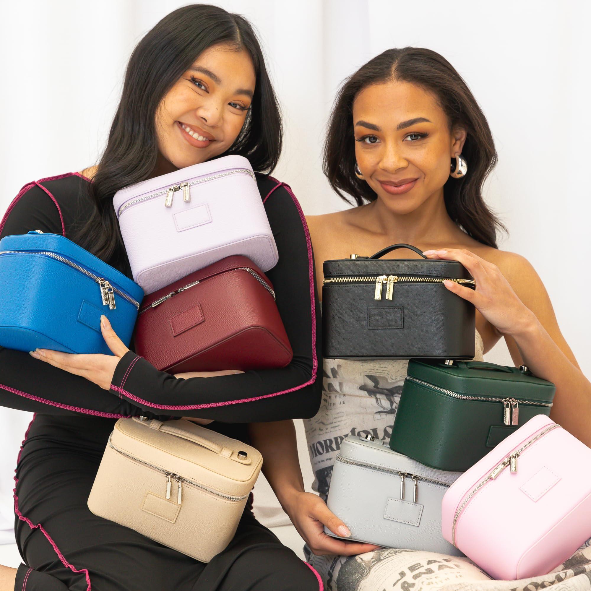 ETOILE ETOILE - Mini Vanity Case Grey - Stylish Travel Makeup Bag Organizer With Removable Dividers