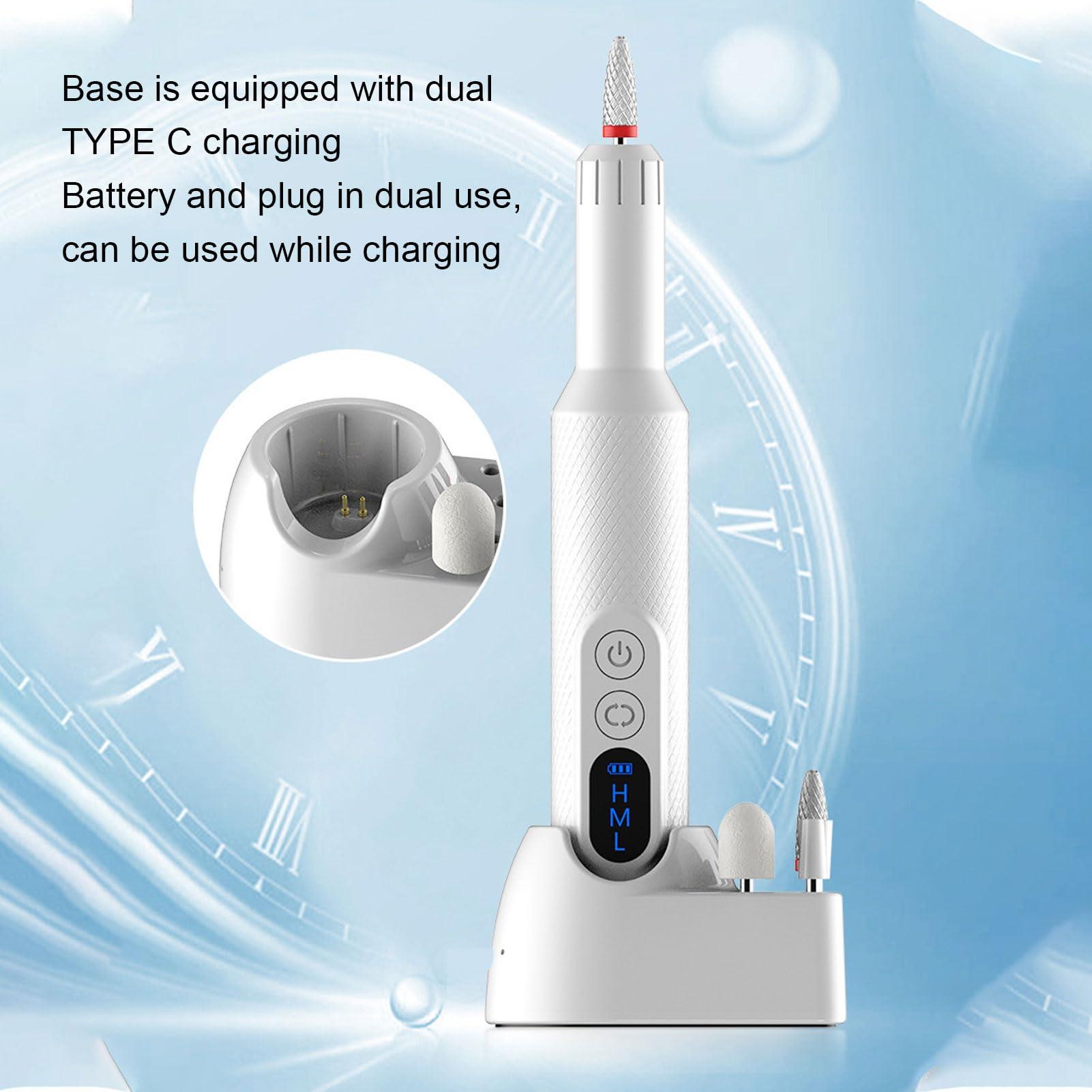 Enlybee Professional Nail Care Drill Set - USB Rechargedable, Portable, 3 - Speed Adjustable for Manicure Pedicure Exfoliation