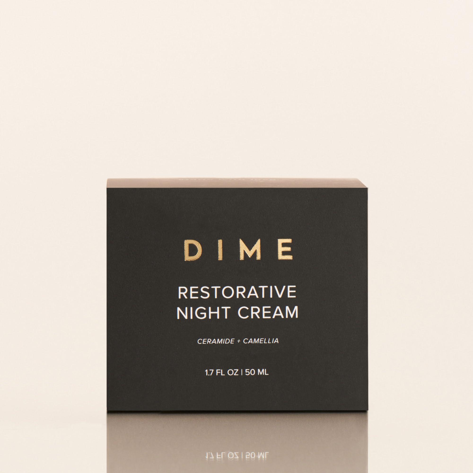 Dime Dime Beauty Restorative Night Cream, Facial Moisturizer with Ceramides and Sea Buckthorn, 1.7 oz / 50 ml