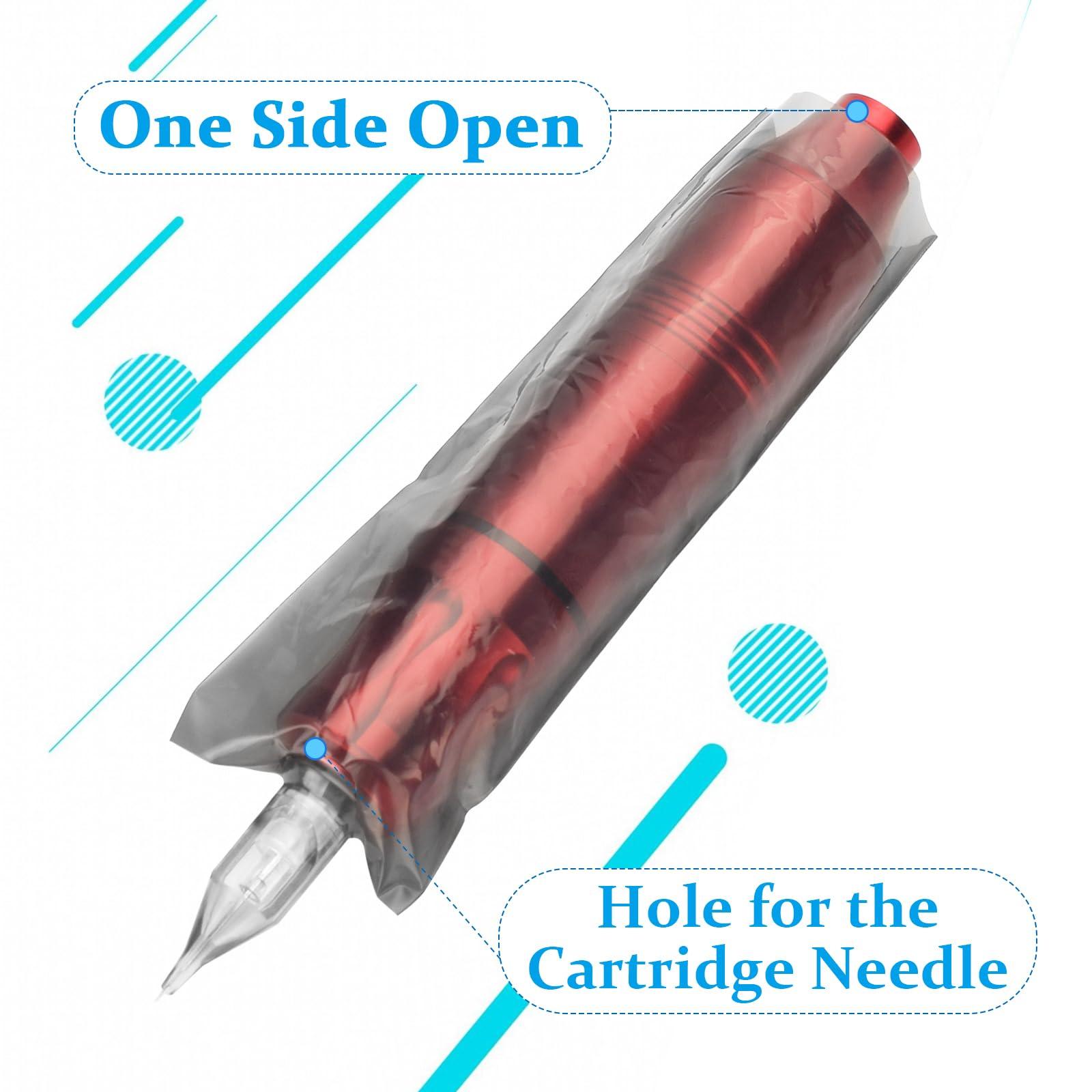 BAMTTOO BAMTTOO 200pcs Tattoo Machine Pen Covers Black Tattoo Machine Bags Disposable Tattoo Pen Sleeves Plastic Tattoo Pen Bags Tattoo Supplies for Tattoo Artist (200pcs Tattoo Pen Bags)