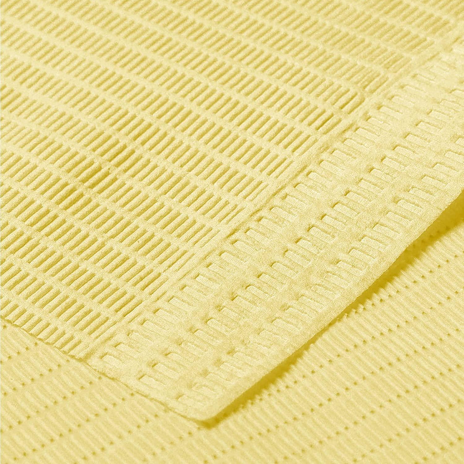 JMU JMU 500 Dental Bibs Disposable, 3-Ply Waterproof Dental Bibs Tattoo Bibs Tray Covers 13\" x 18\" (4 Bags of 125, Yellow)