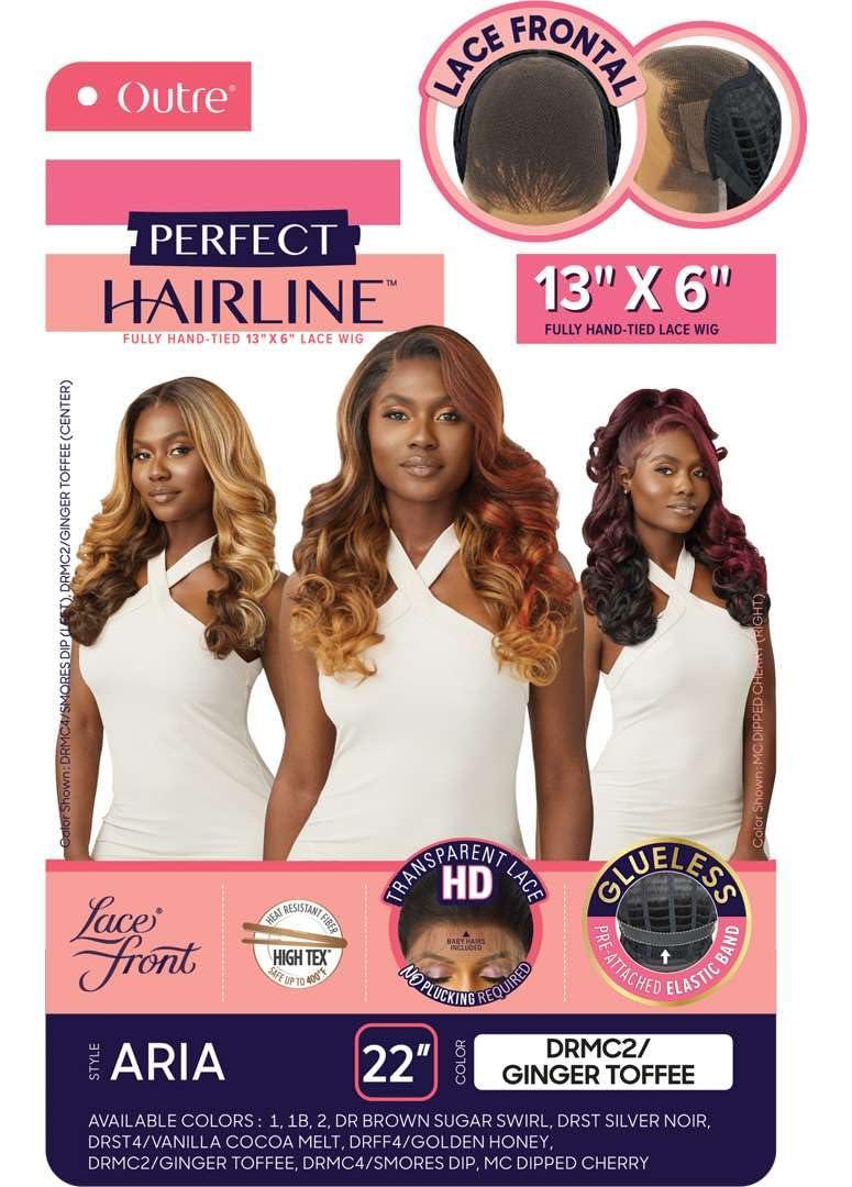 Outre Outre Lace Front Wig - Perfect Hair Line 13X6 - Aria (OFF BLACK 1B)
